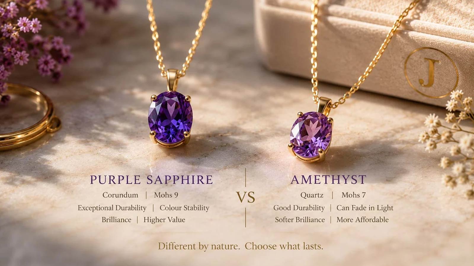 Purple Sapphire vs Amethyst: The Real Difference by Juvetti