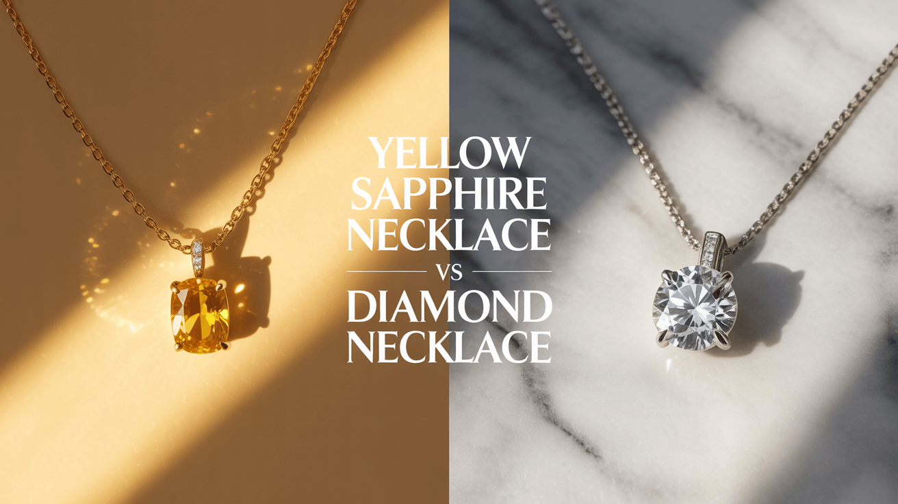 Yellow Sapphire Necklace vs Diamond Necklace