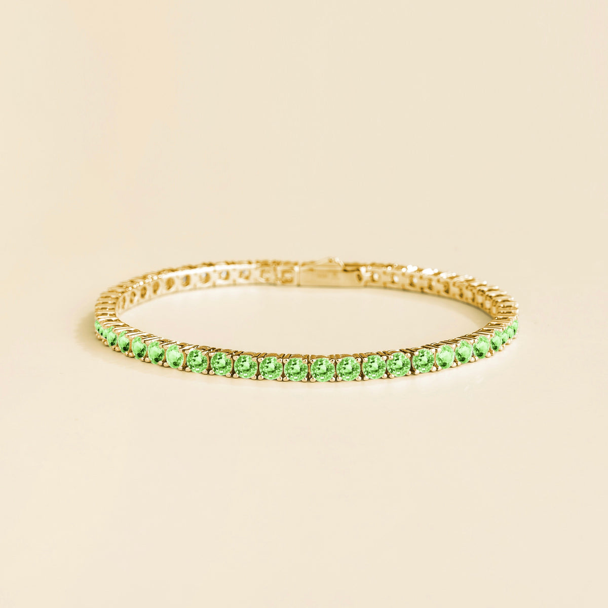 Stacy Green Sapphire Round Tennis Bracelet in Gold