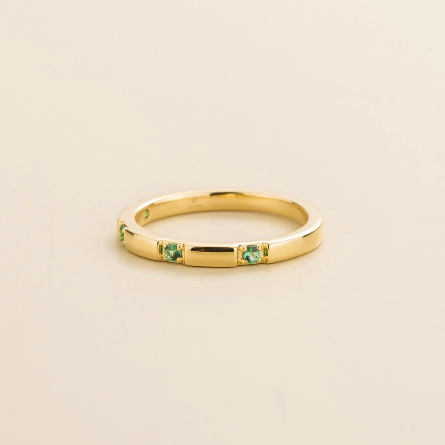 Balans Diamond Station Band Ring In Gold