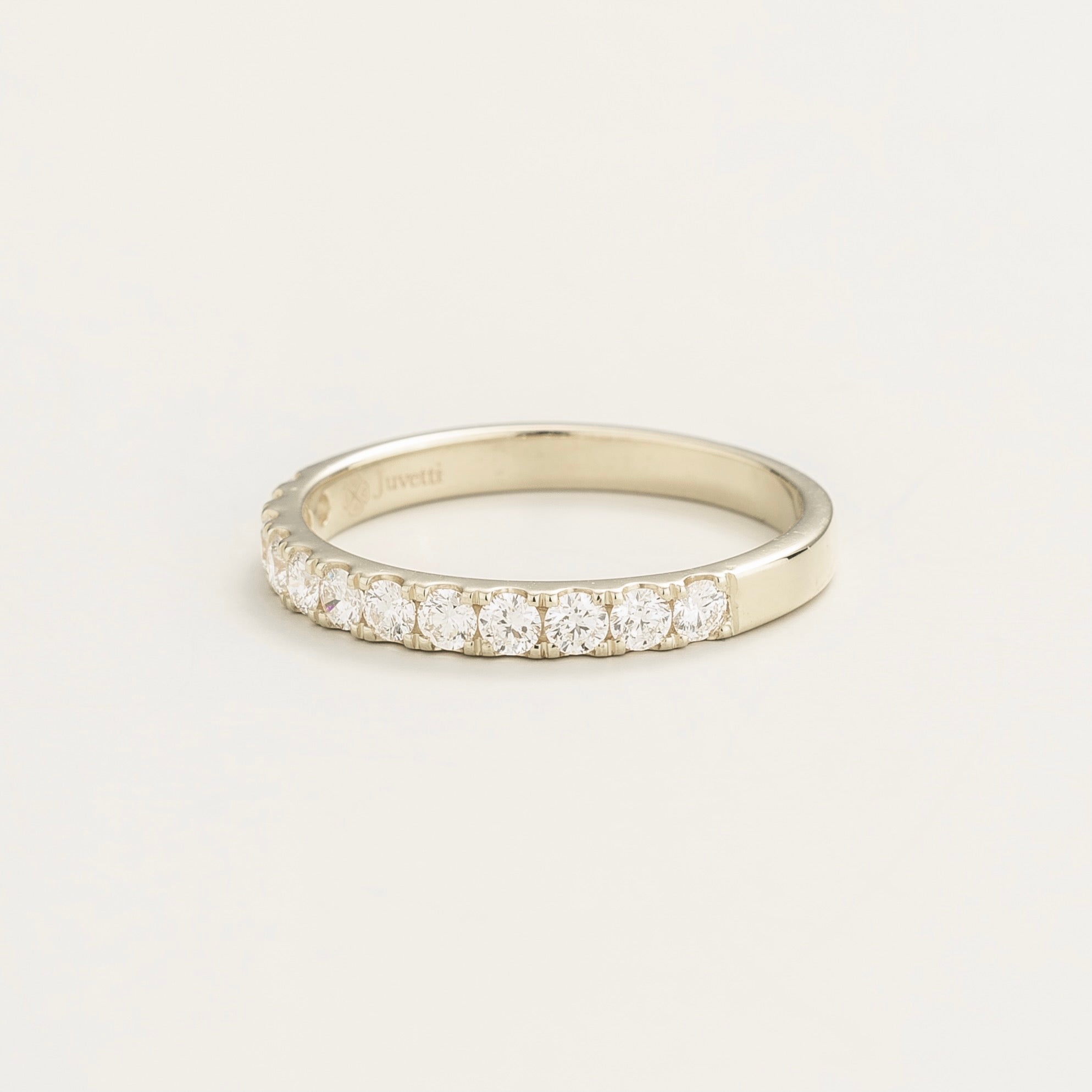 Salto Diamond Half Eternity White Gold Ring