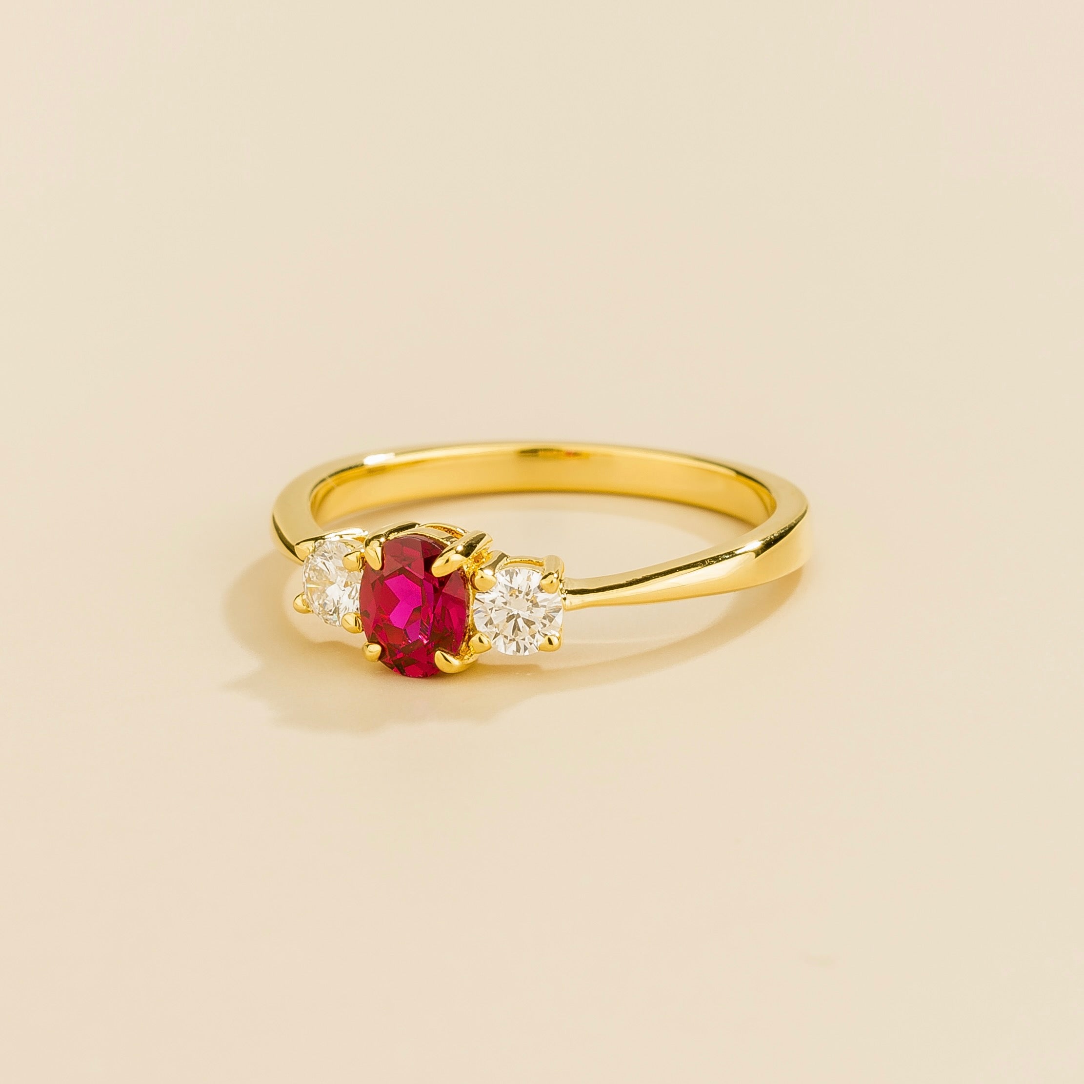Boble Design Gold Ring with Ruby & Diamond – Juvetti UK
