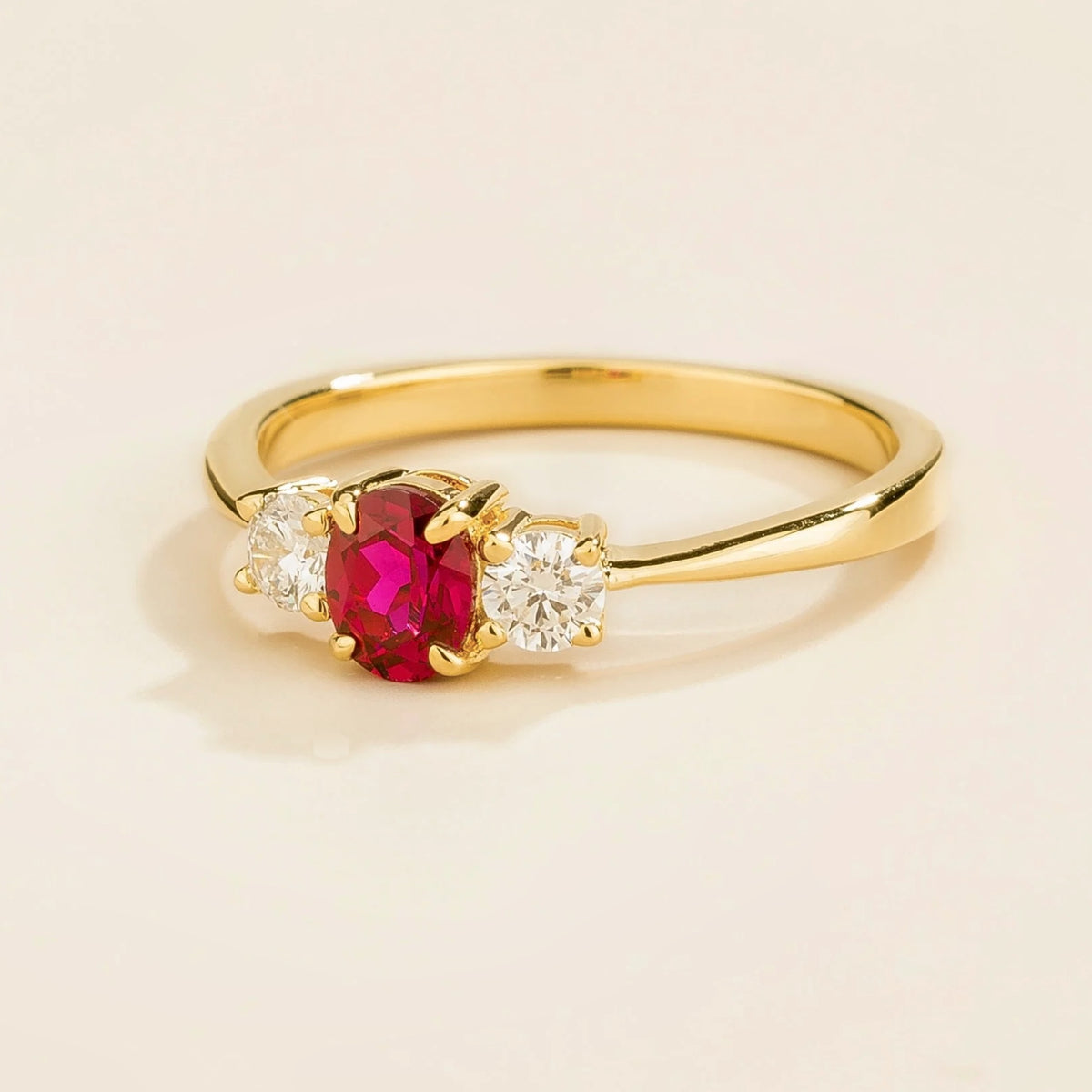 Boble Design Gold Ring with Ruby & Diamond – Juvetti UK