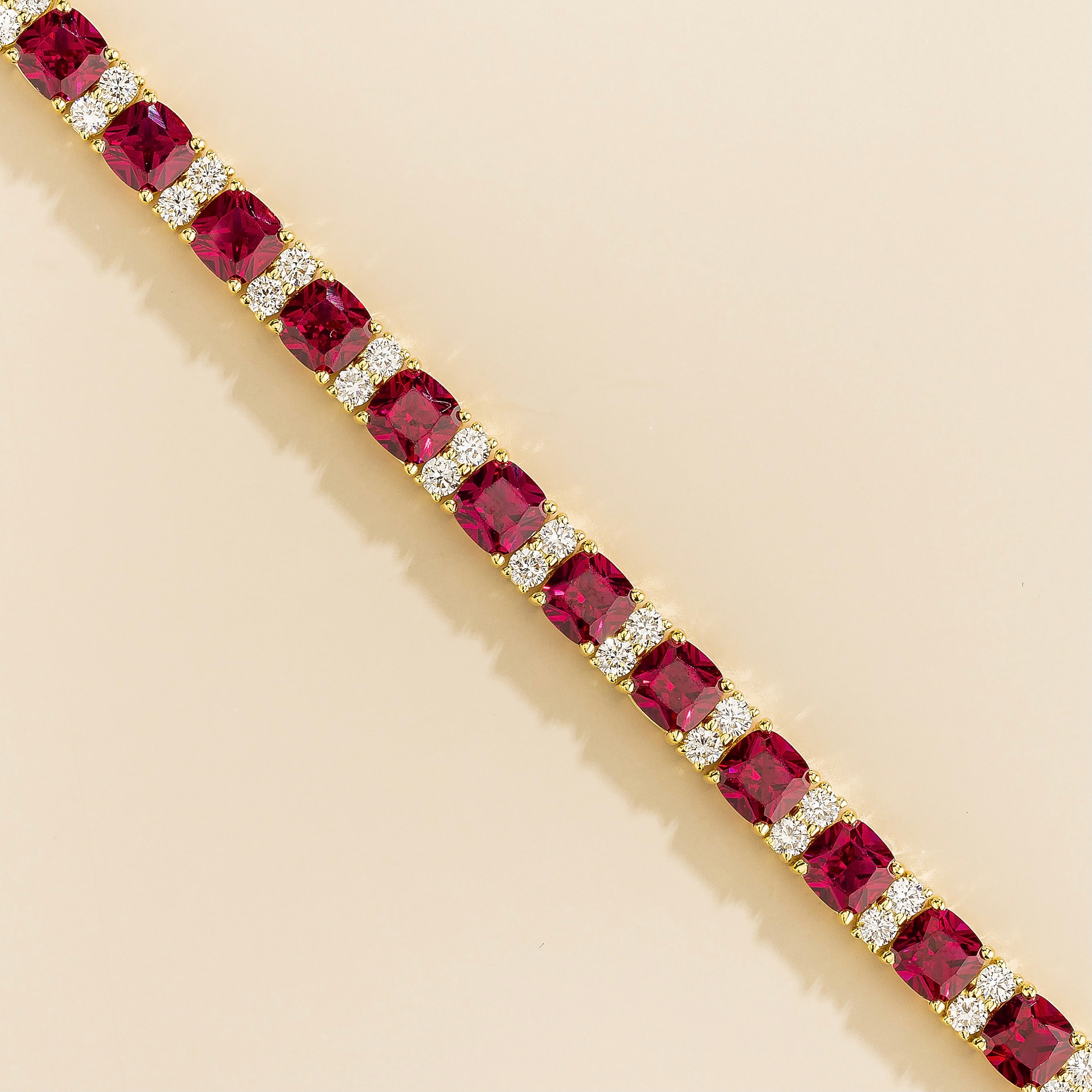 Gold Ruby Bracelet with Lab Grown Diamonds – Juvetti London Jewelry
