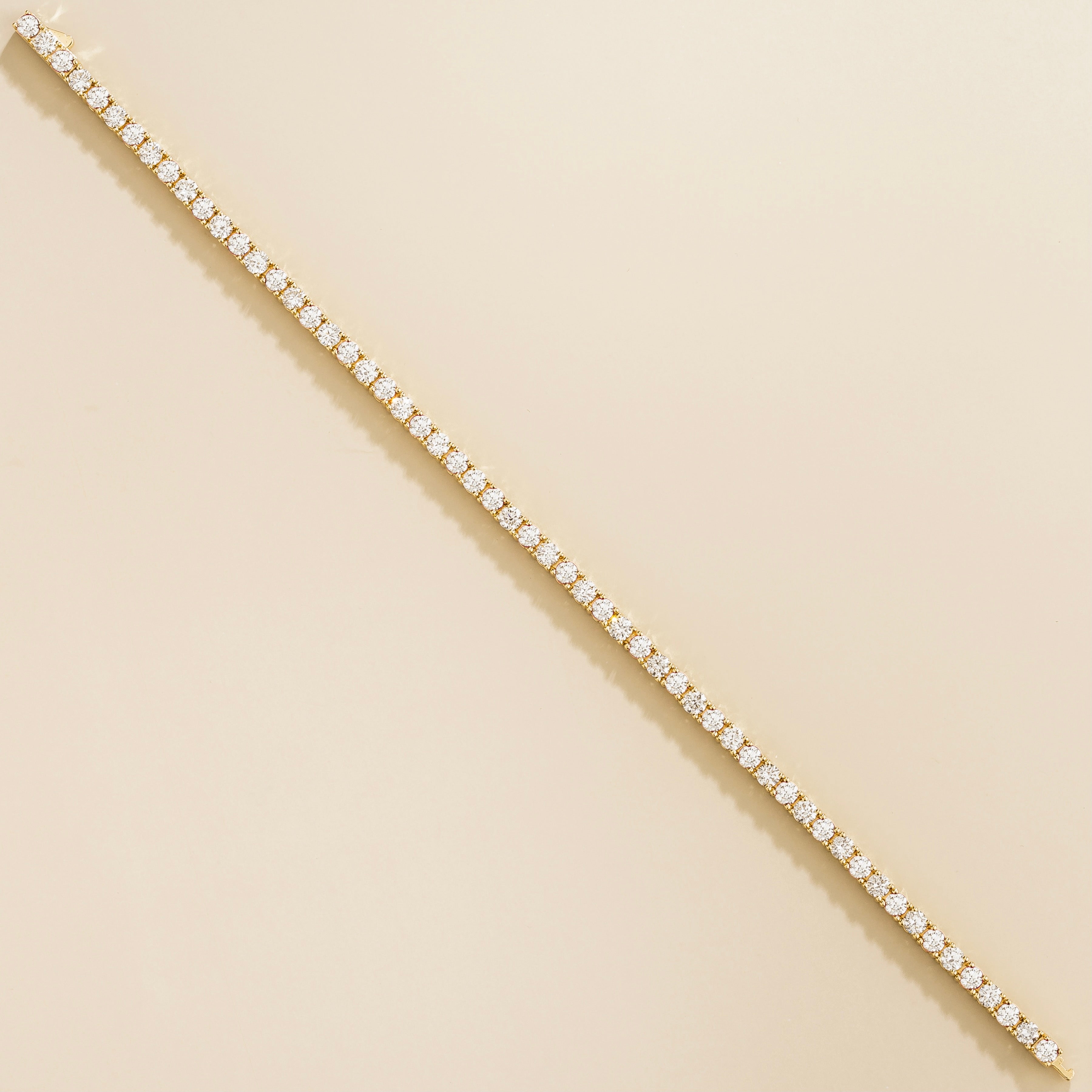 elegant gold tennis bracelet with lab grown diamonds for women