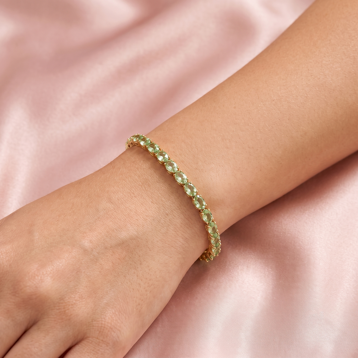 Salto Oval Tennis Bracelet worn on wrist