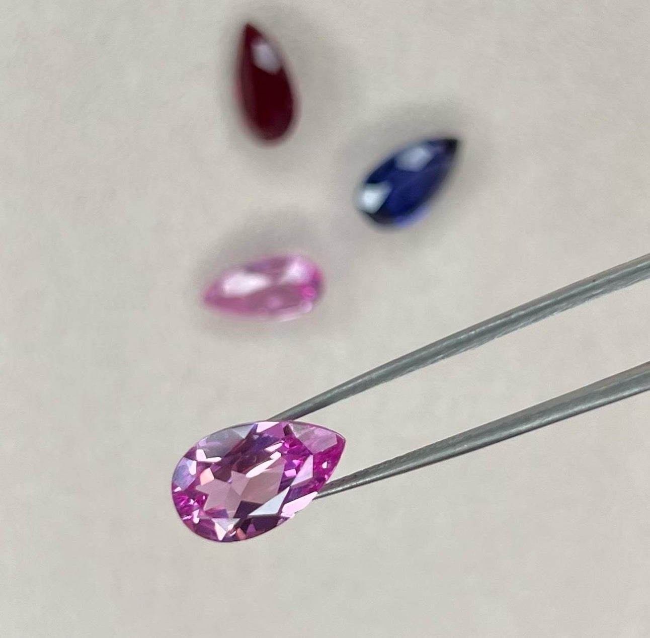 13mm x 8mm Pear Pink Sapphire