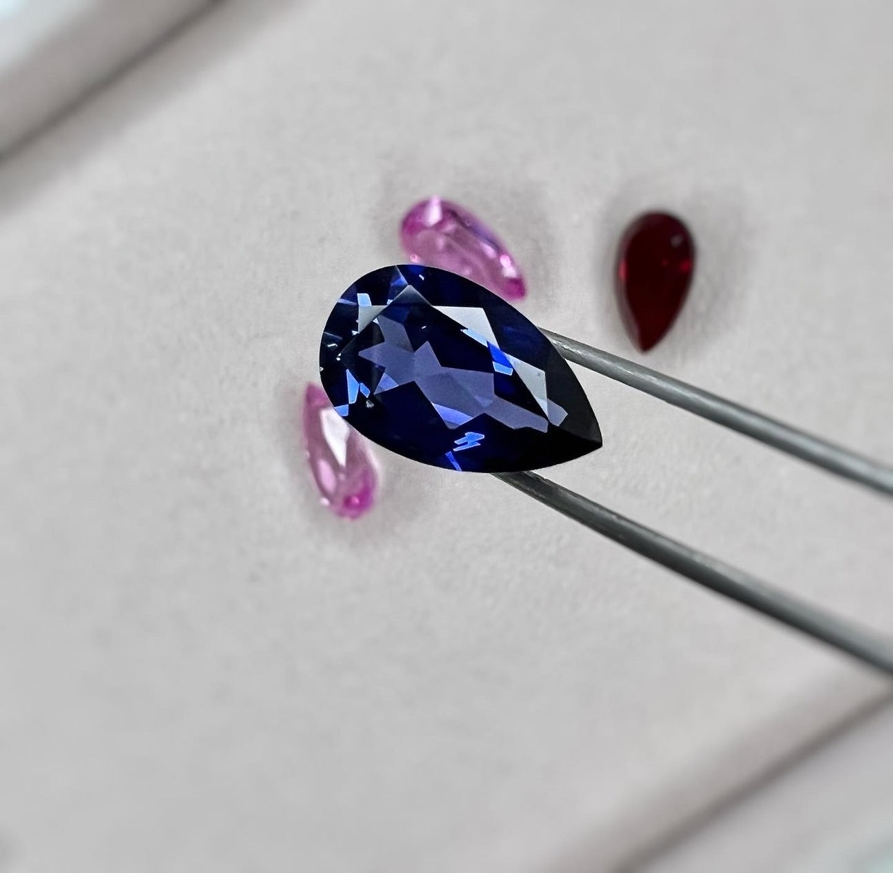 13mm x 8mm Pear Blue Sapphire
