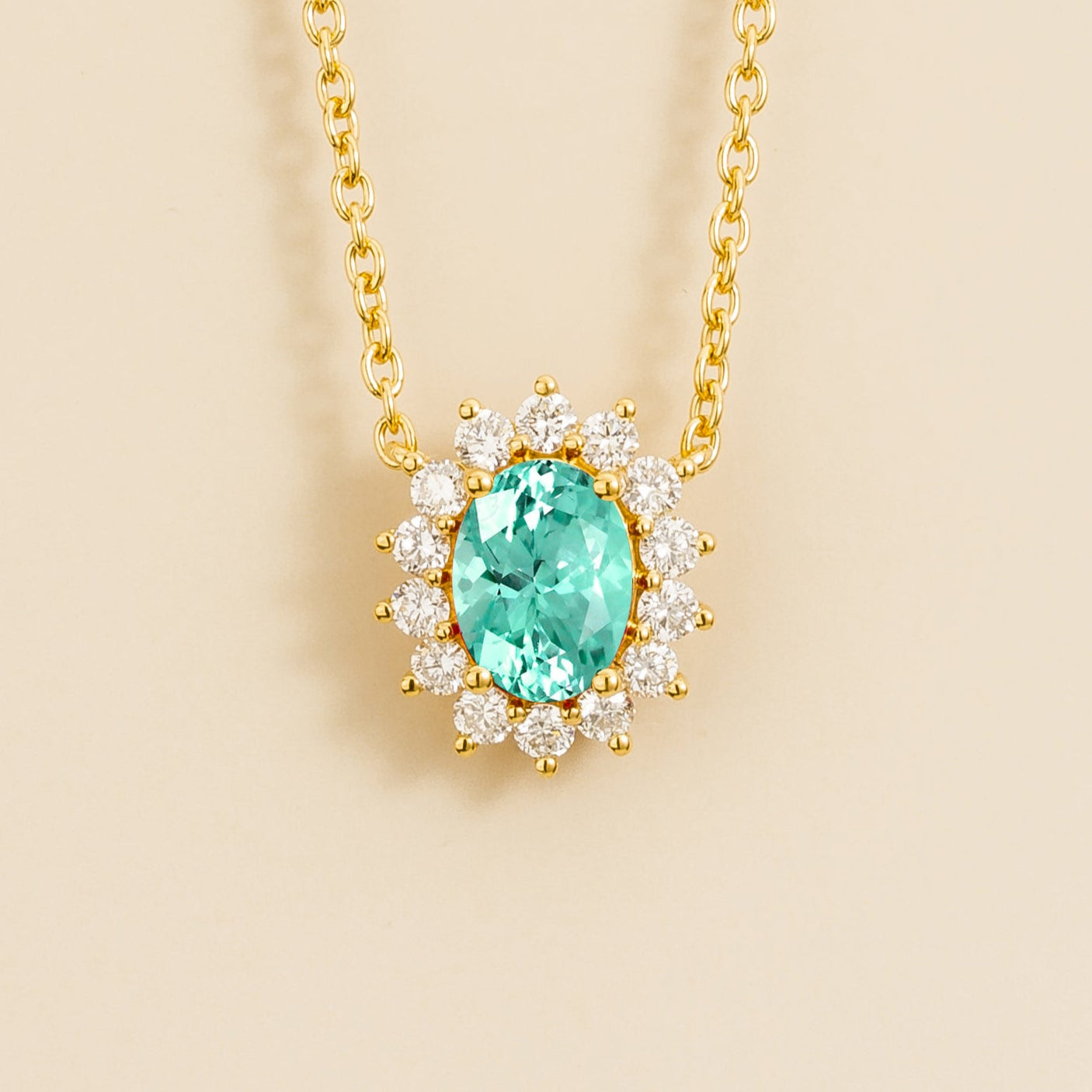 Paraiba sapphire necklace from juvetti