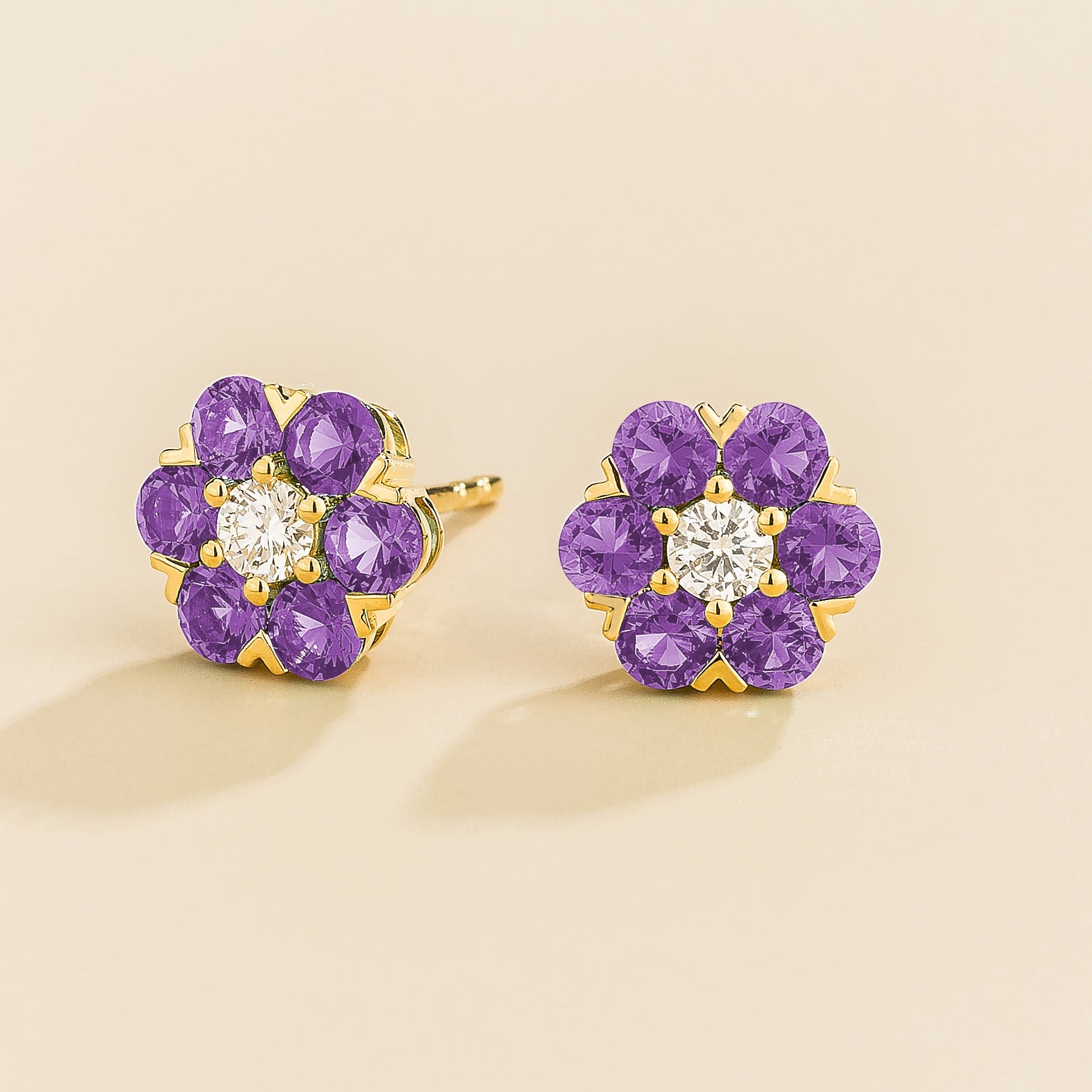 Purple sapphire earrings from Juvetti
