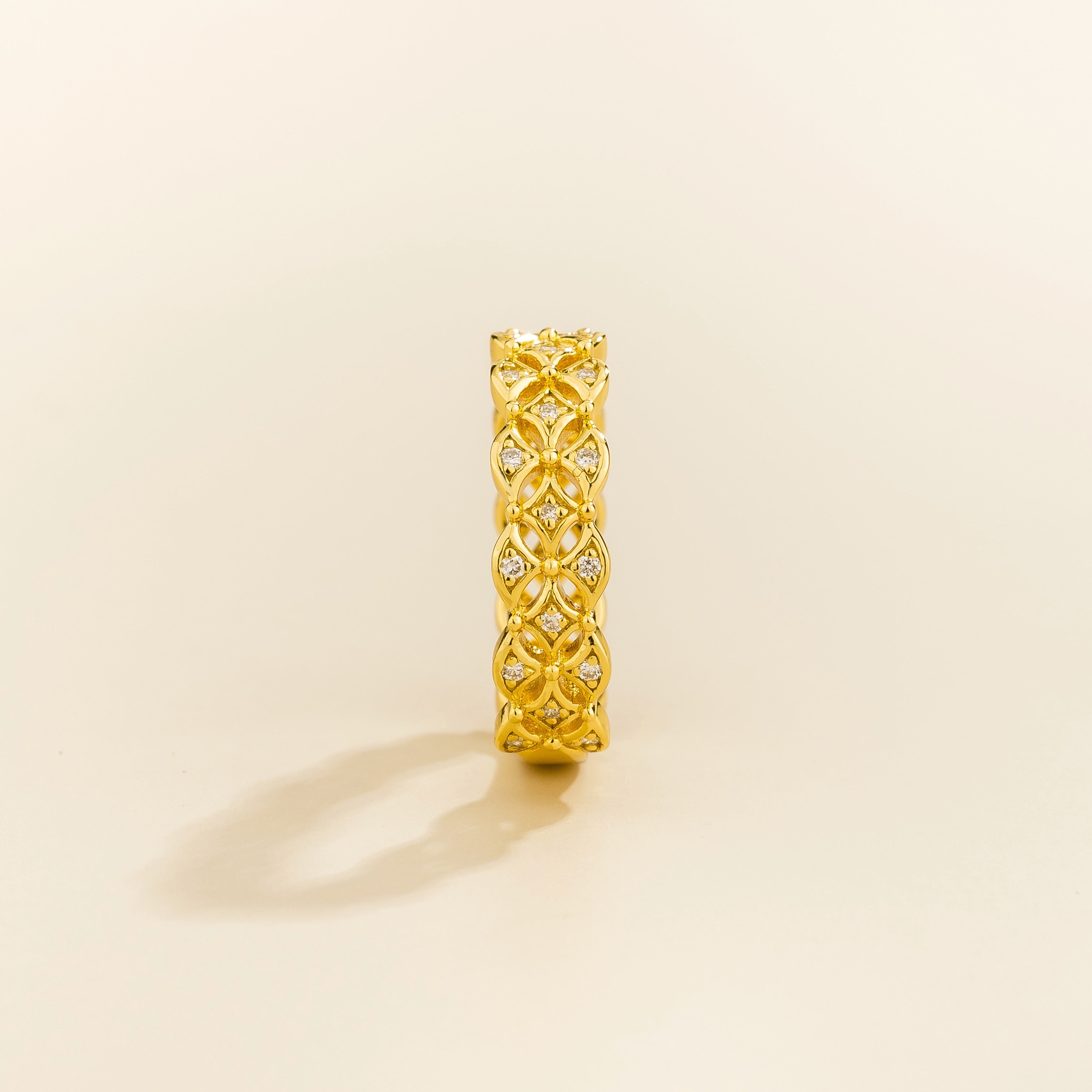 Padre Openwork Diamond Eternity Band Ring in Gold