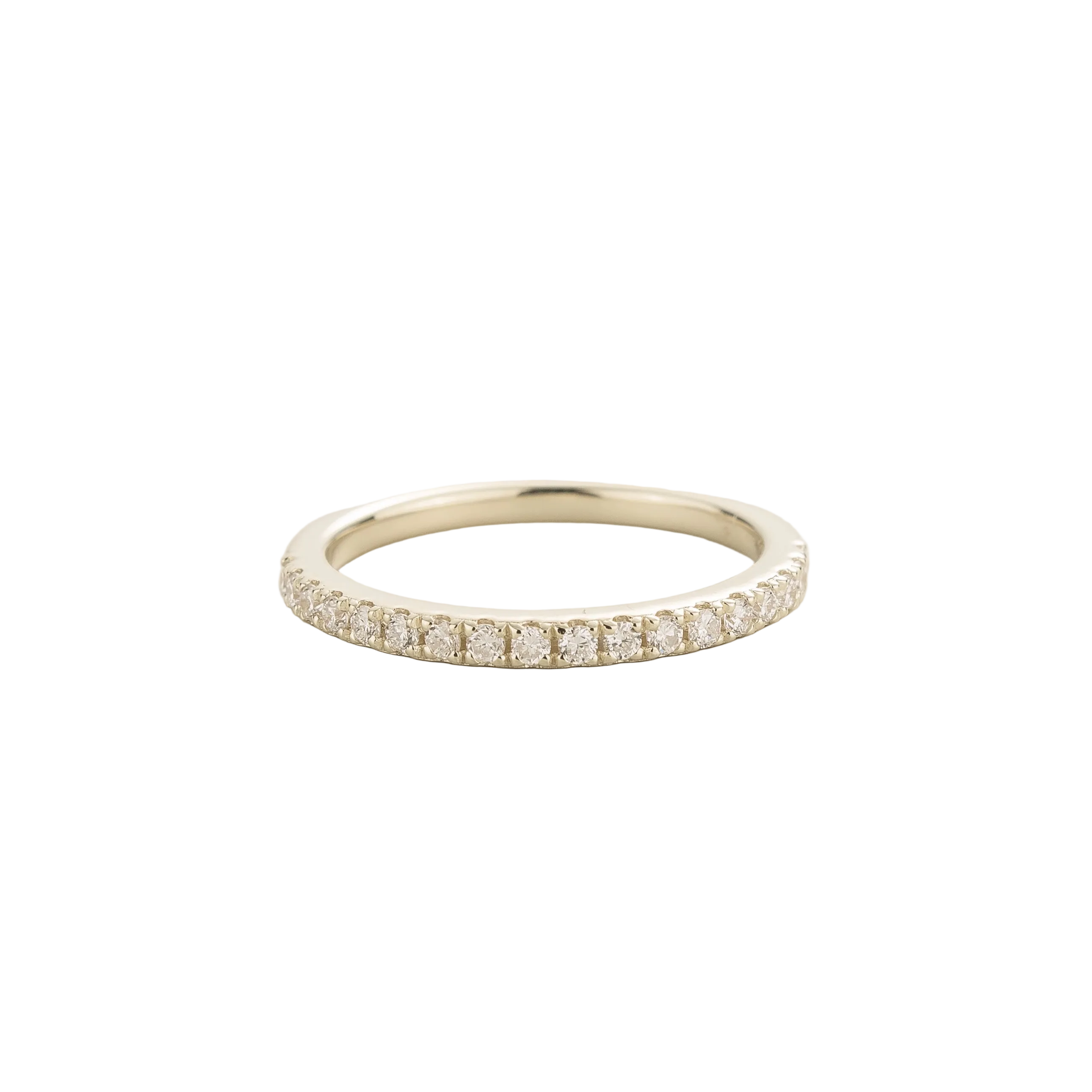 Ciclo Diamond Half Eternity Band in White Gold