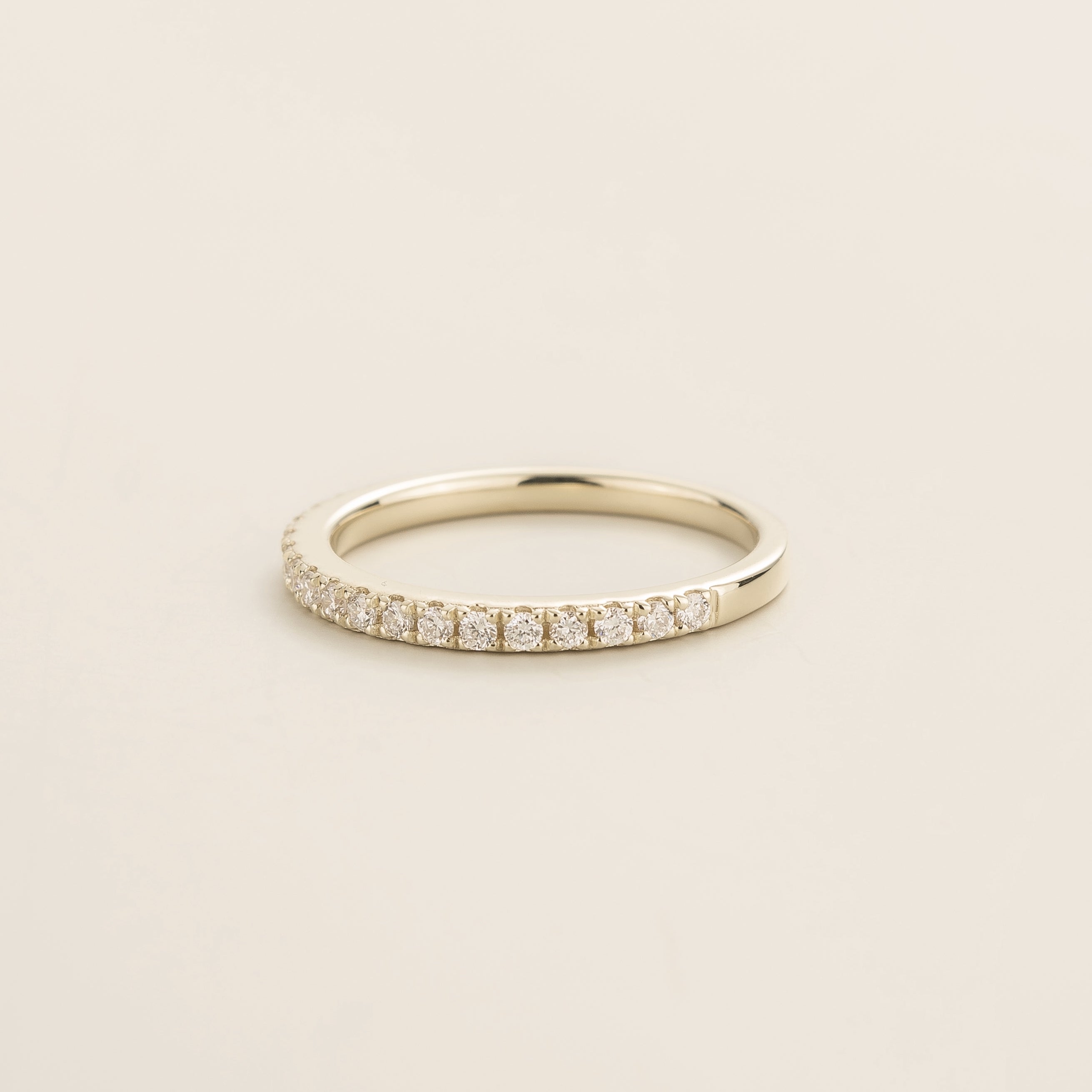 Ciclo Diamond Half Eternity Band in White Gold