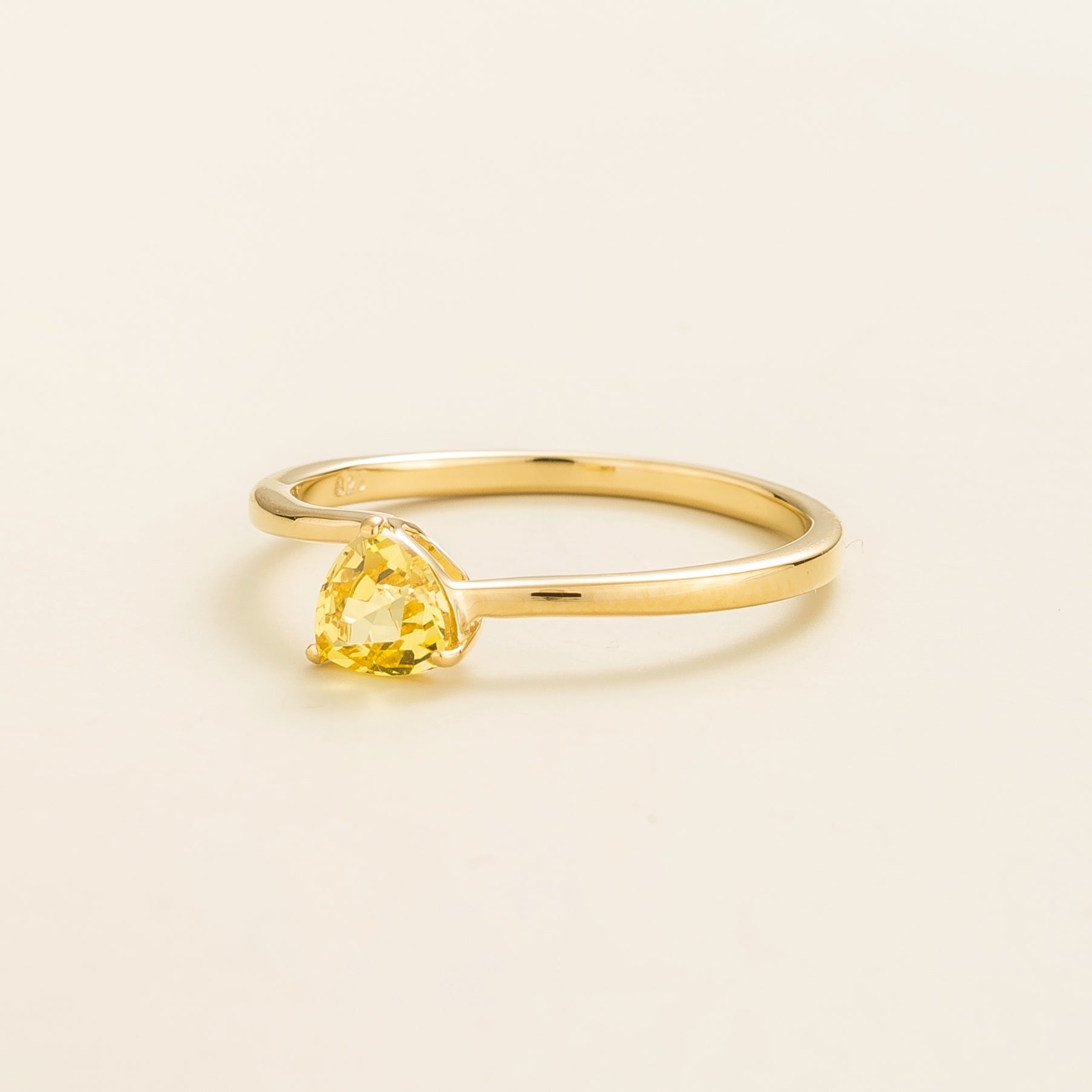 Lab-Created Yellow Sapphire Gold Ring – Ethical Fine Jewellery