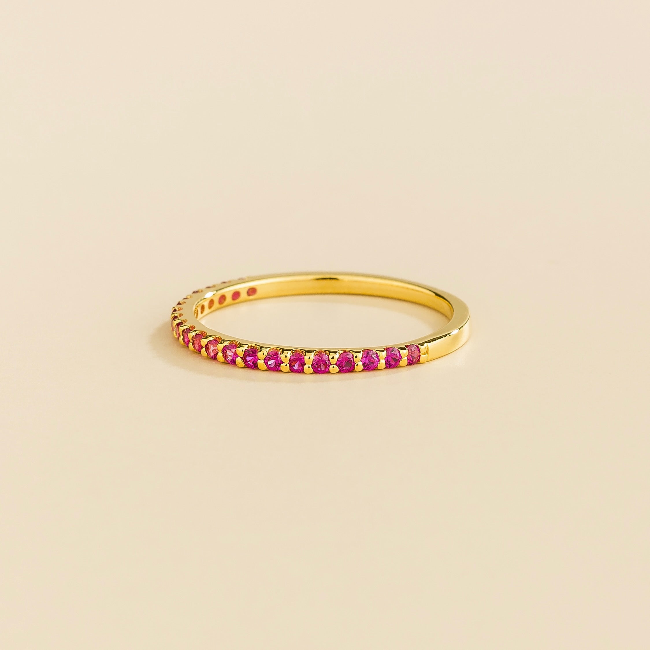 Ciclo Design Gold Ring with Ruby Accents – Juvetti UK