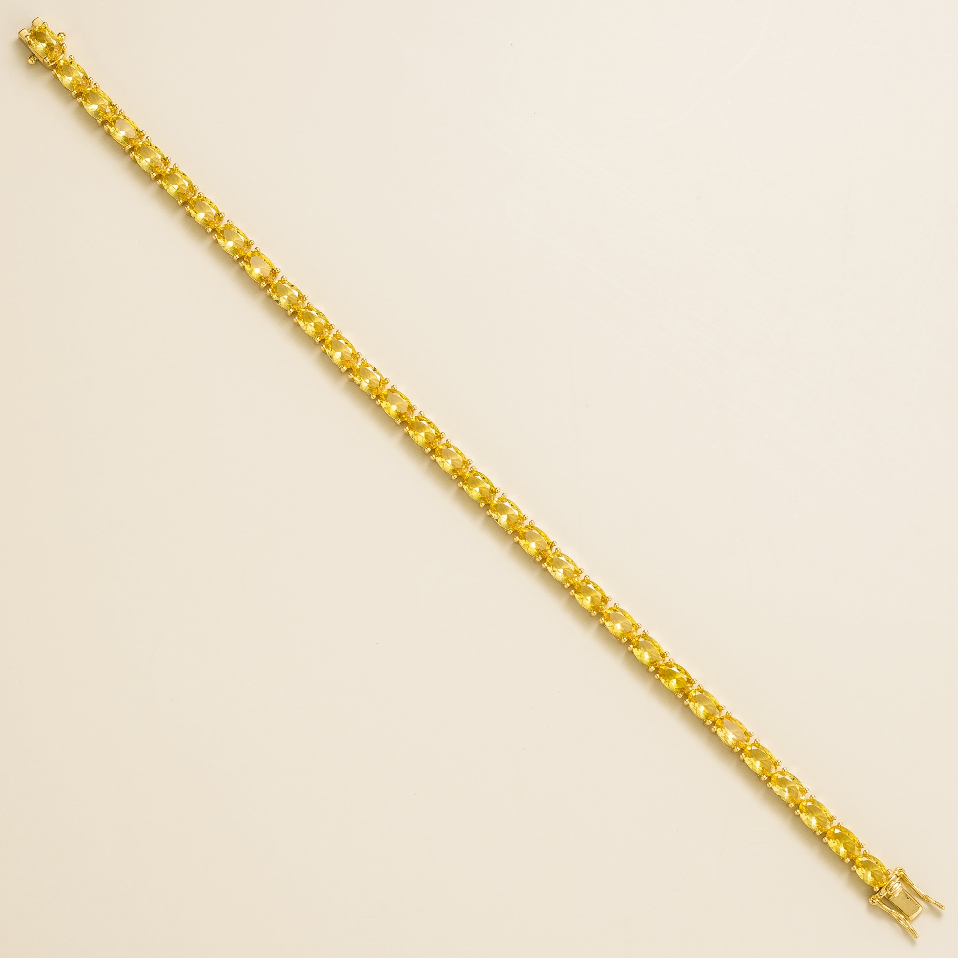 Salto Design Gold Bracelet with Oval Yellow Sapphires – Juvetti UK