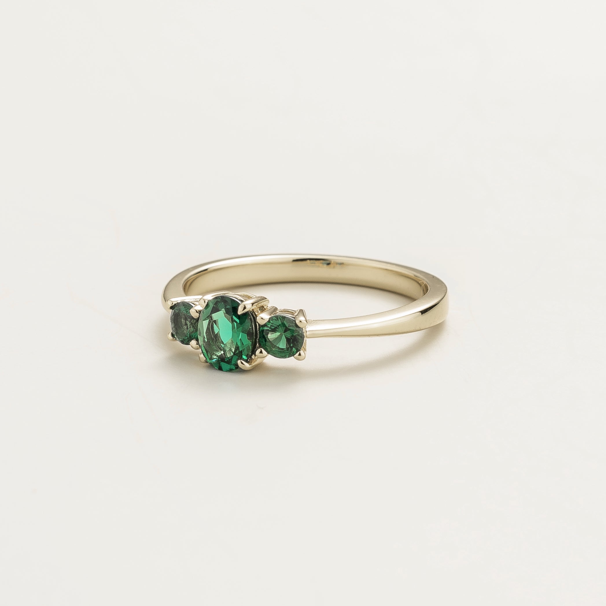Order Online Boble White Gold Ring Set With Emerald by Juvetti