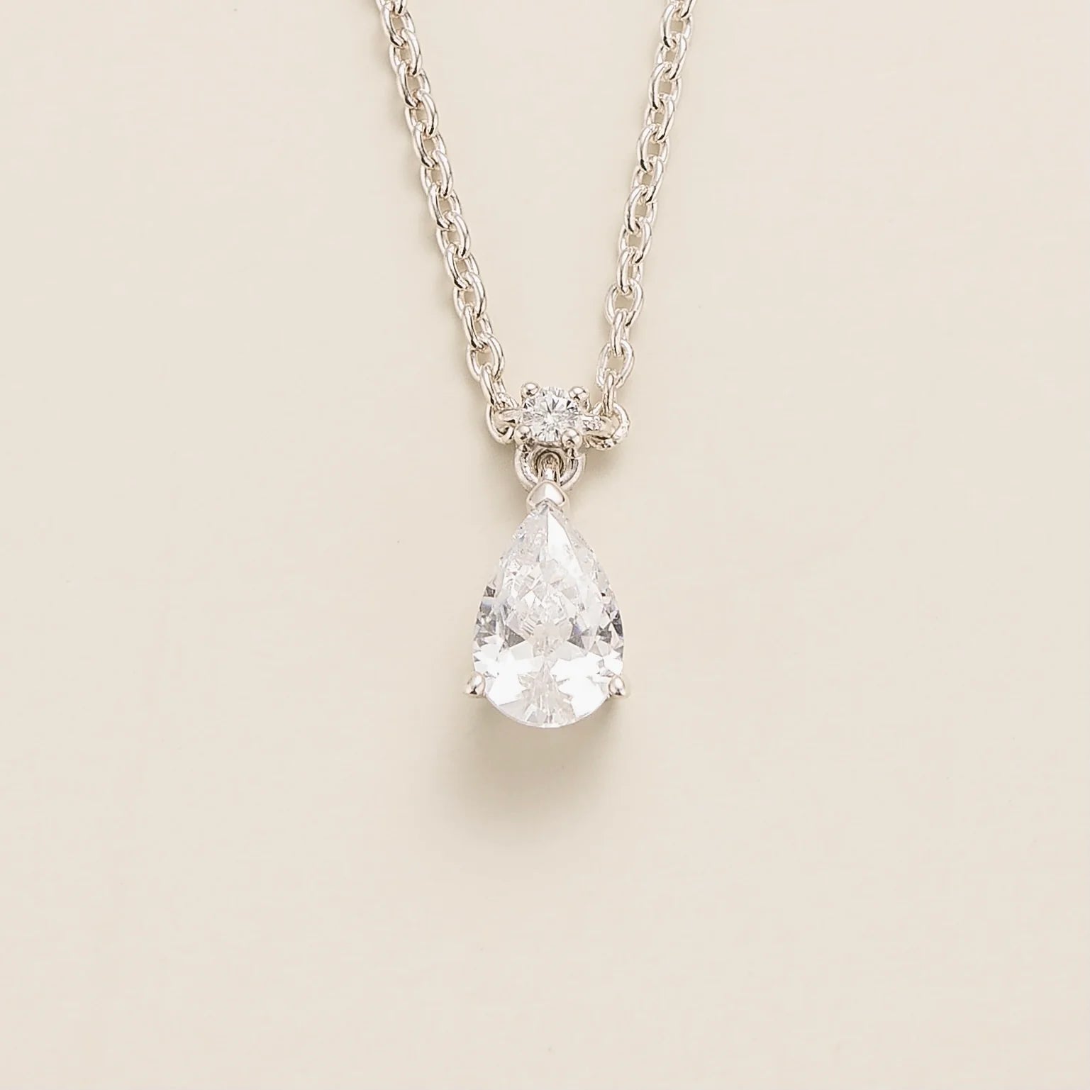 Ori small pendant necklace in Diamond set in White gold Best London Jewellery Store
