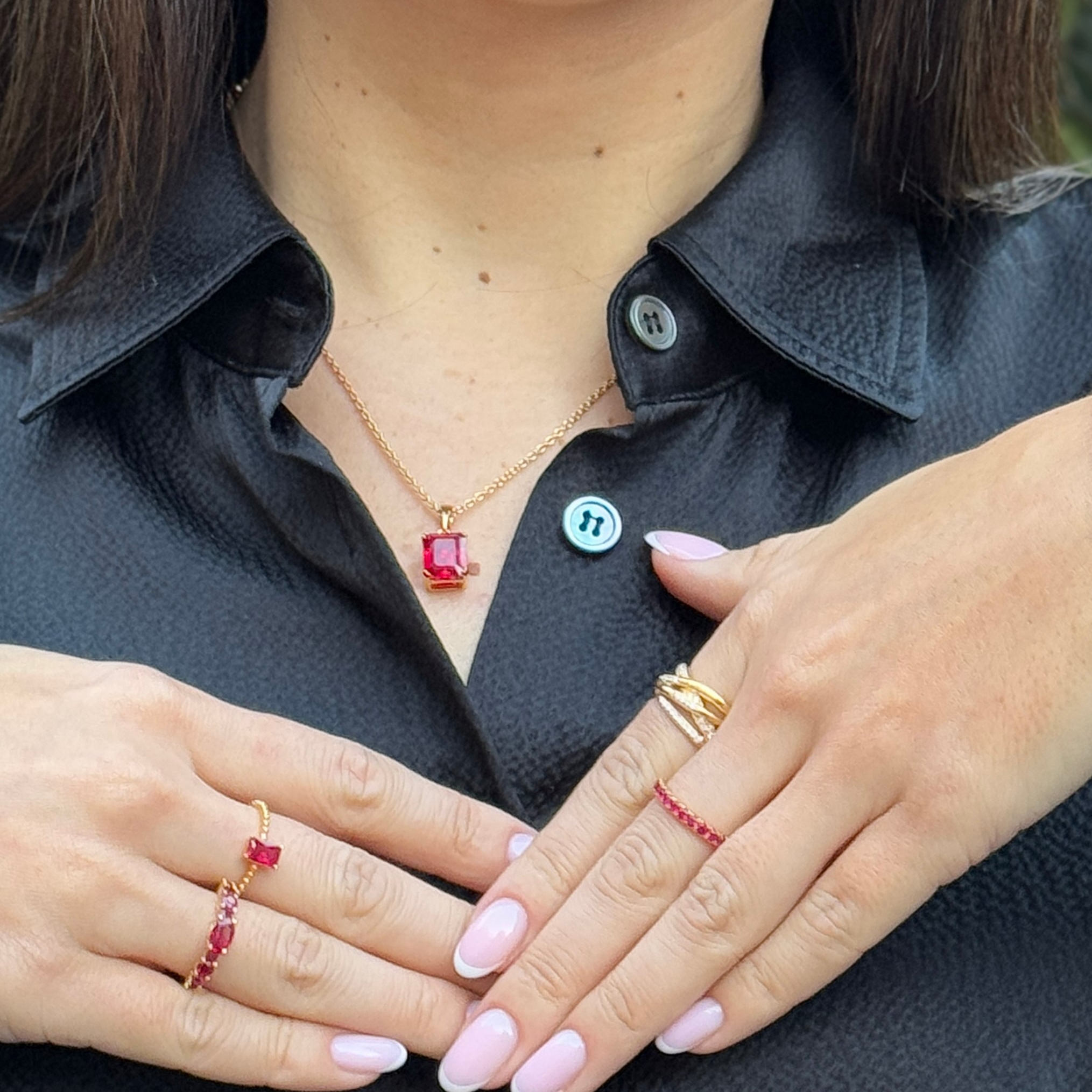 Lab-Created Ruby Ring in Gold – Ethical Fine Jewellery