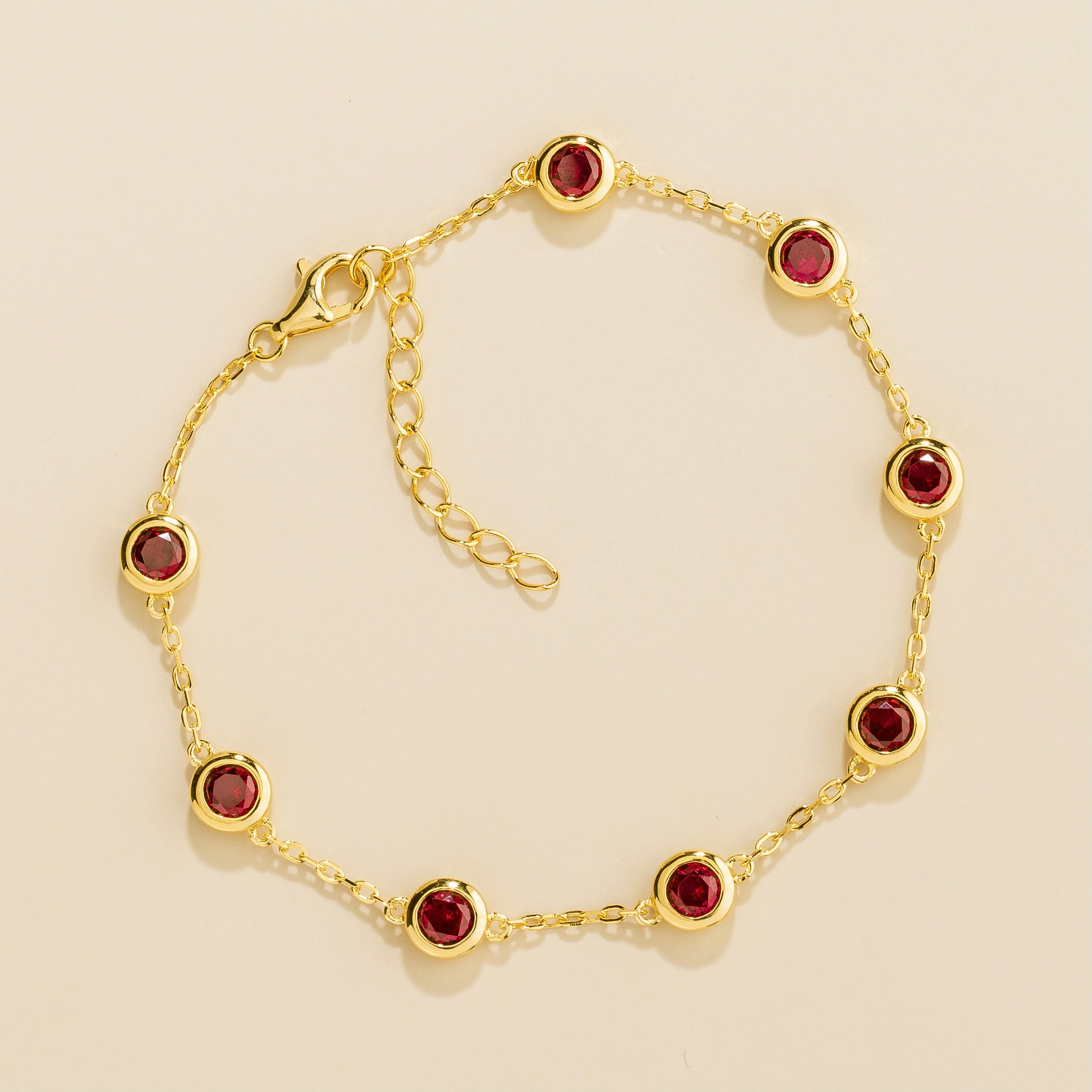Ruby Bracelet Margo Gold Bracelet Set With Ruby