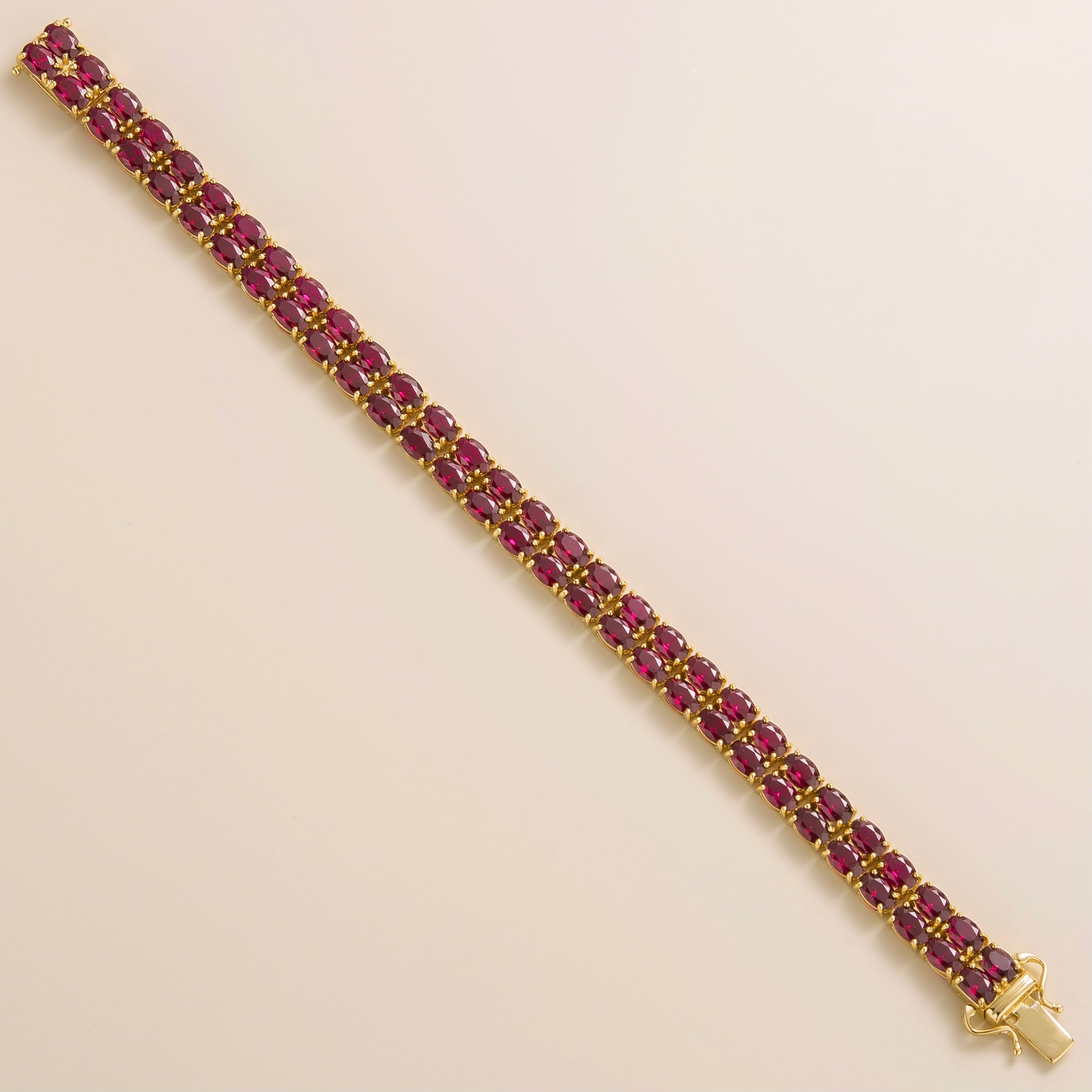 Order Online Salto Gold Double Tennis Bracelet Set With Ruby Best London Jewellery Store