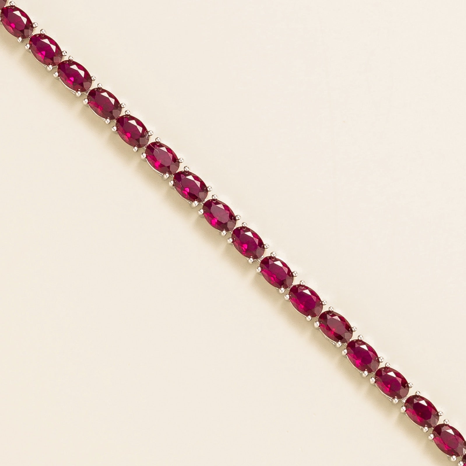 Salto White Gold Tennis Bracelet Set With RubyBest London Jewellery Store UK