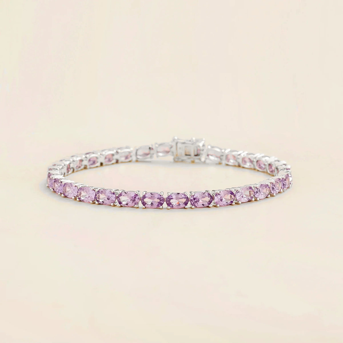 Salto Purple Sapphire Tennis Bracelet in White Gold