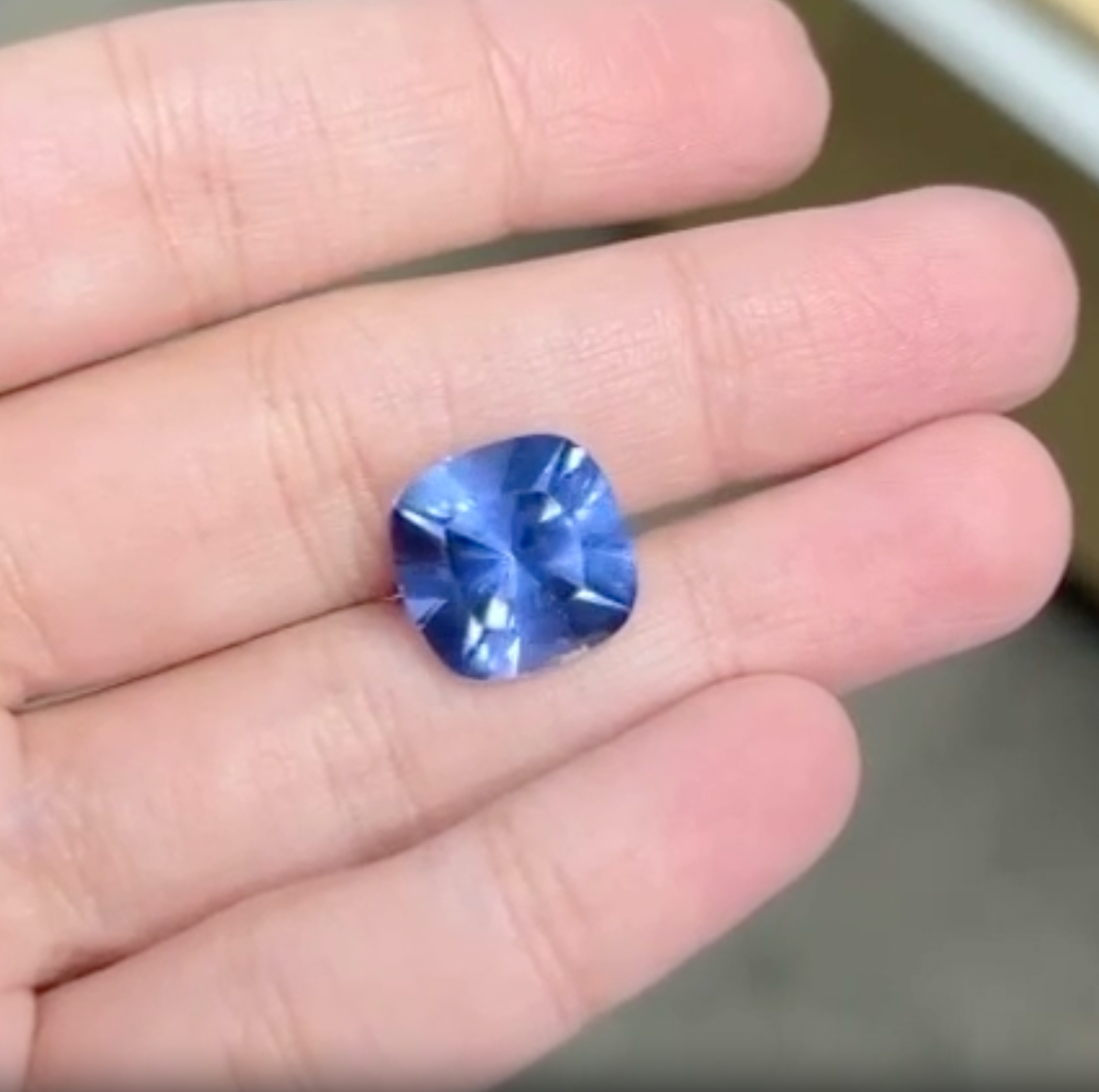 8mm x 8mm Cushion Blue Sapphire