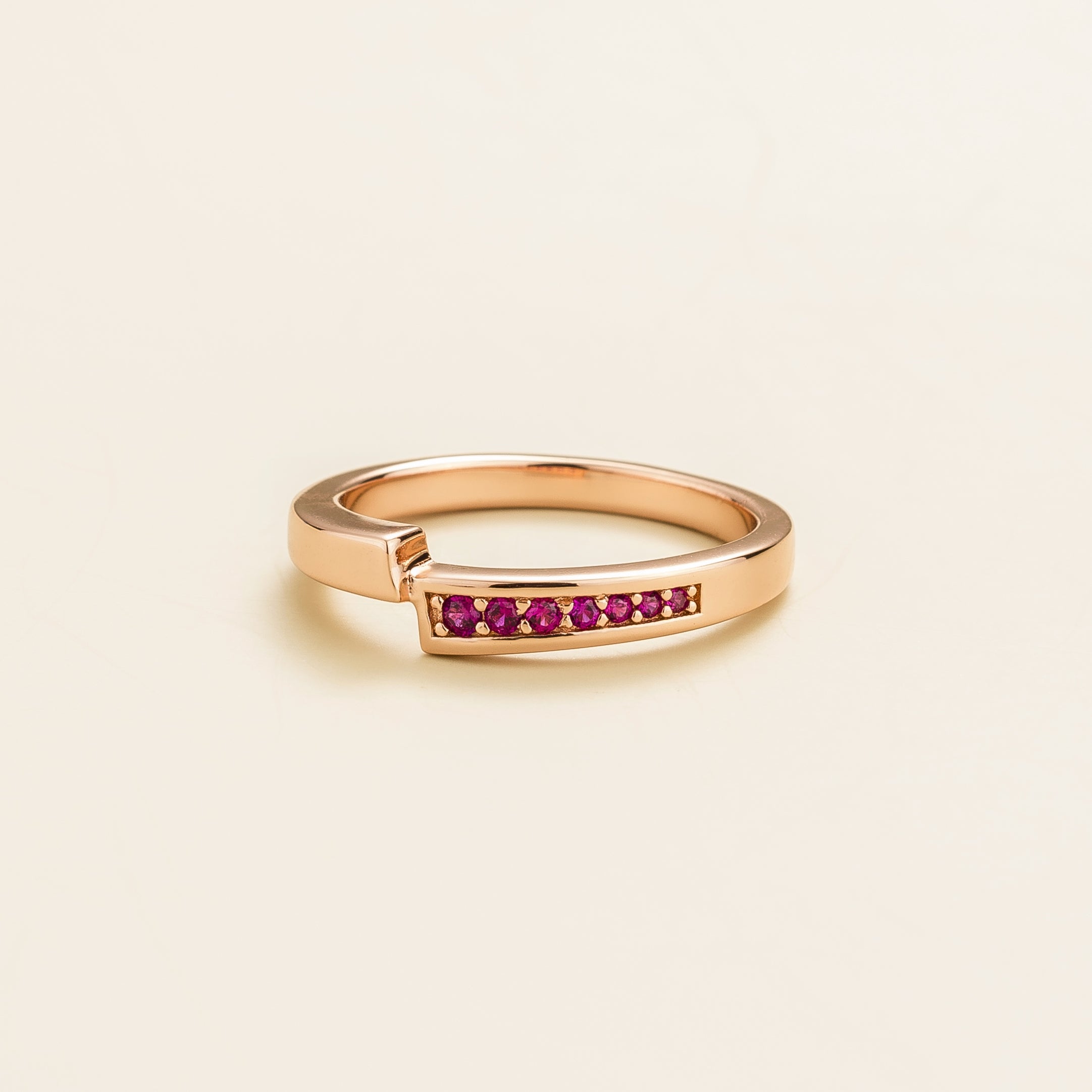 Rose Gold Ring Set with Ruby – Fine Jewellery UK
