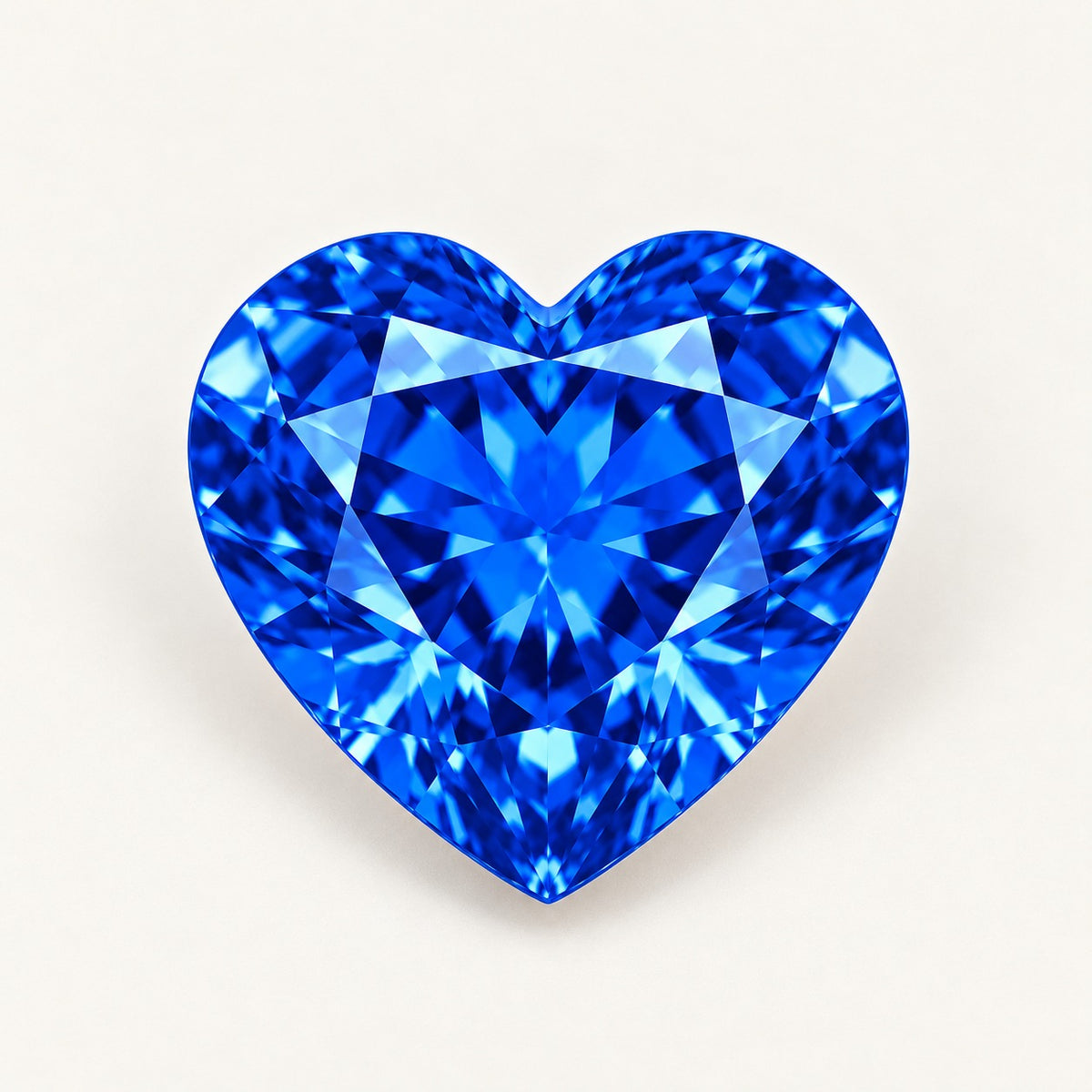 Cobalt blue lab-grown spinel, heart cut