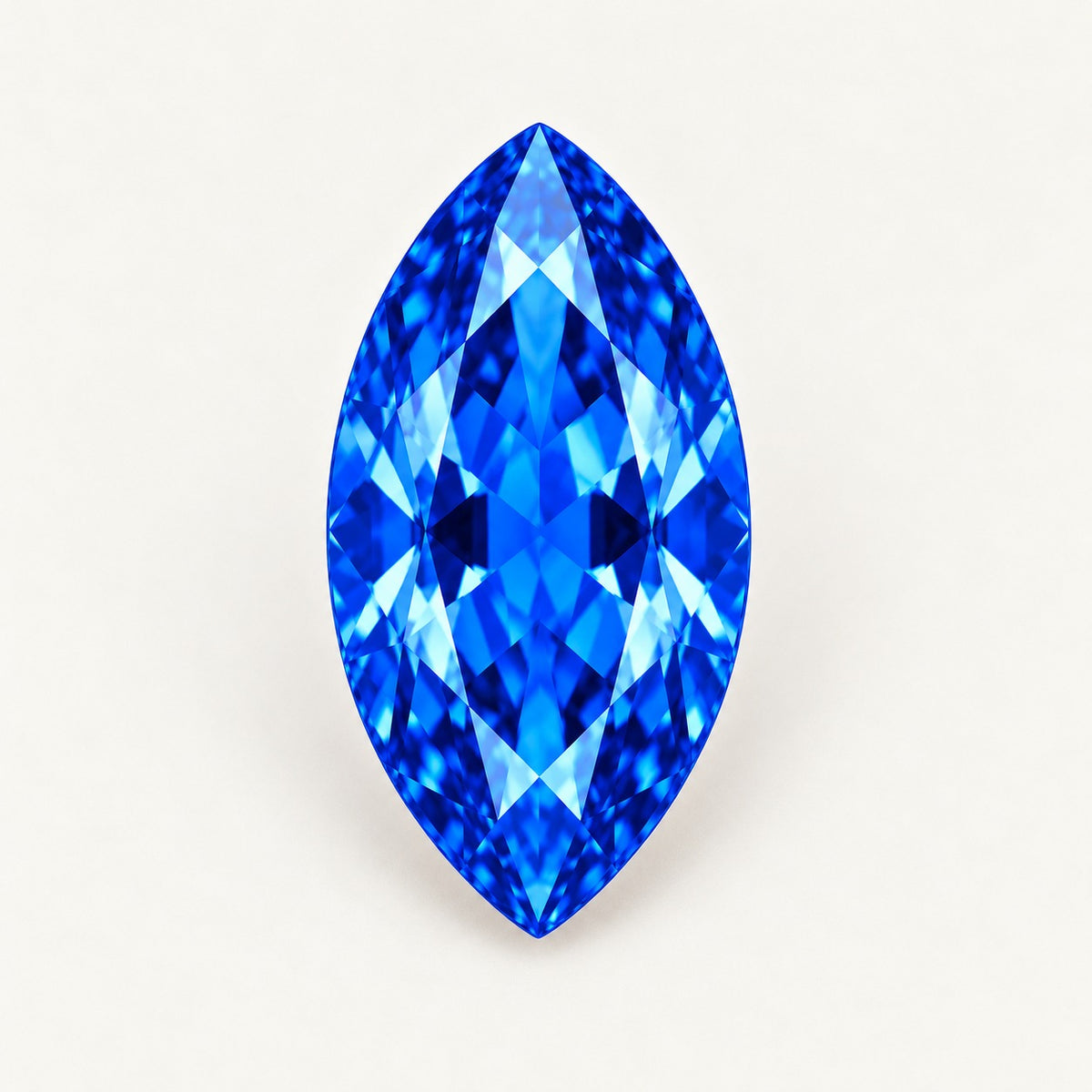 Cobalt blue lab-grown spinel, marquise cut