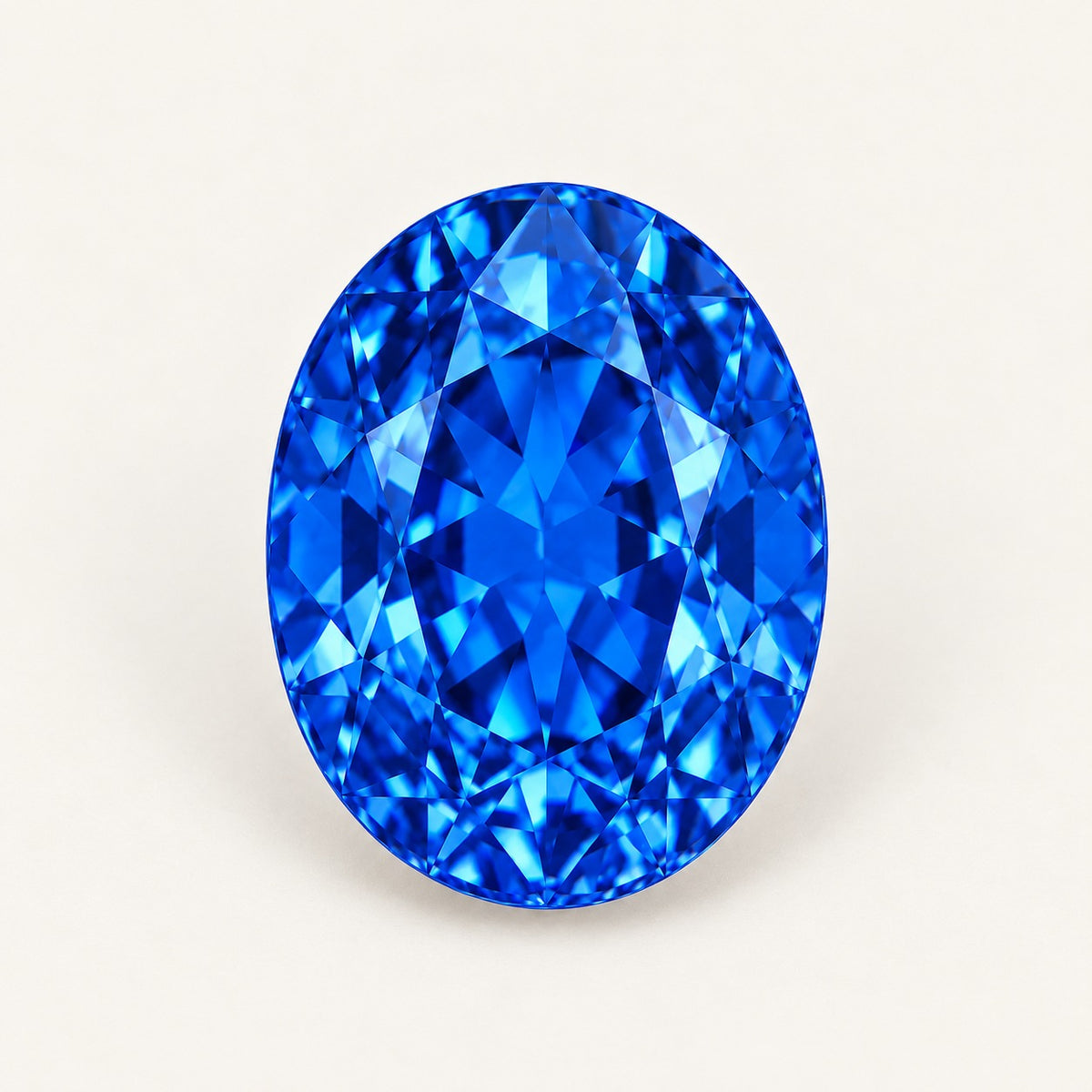 Cobalt blue lab-grown spinel, oval cut
