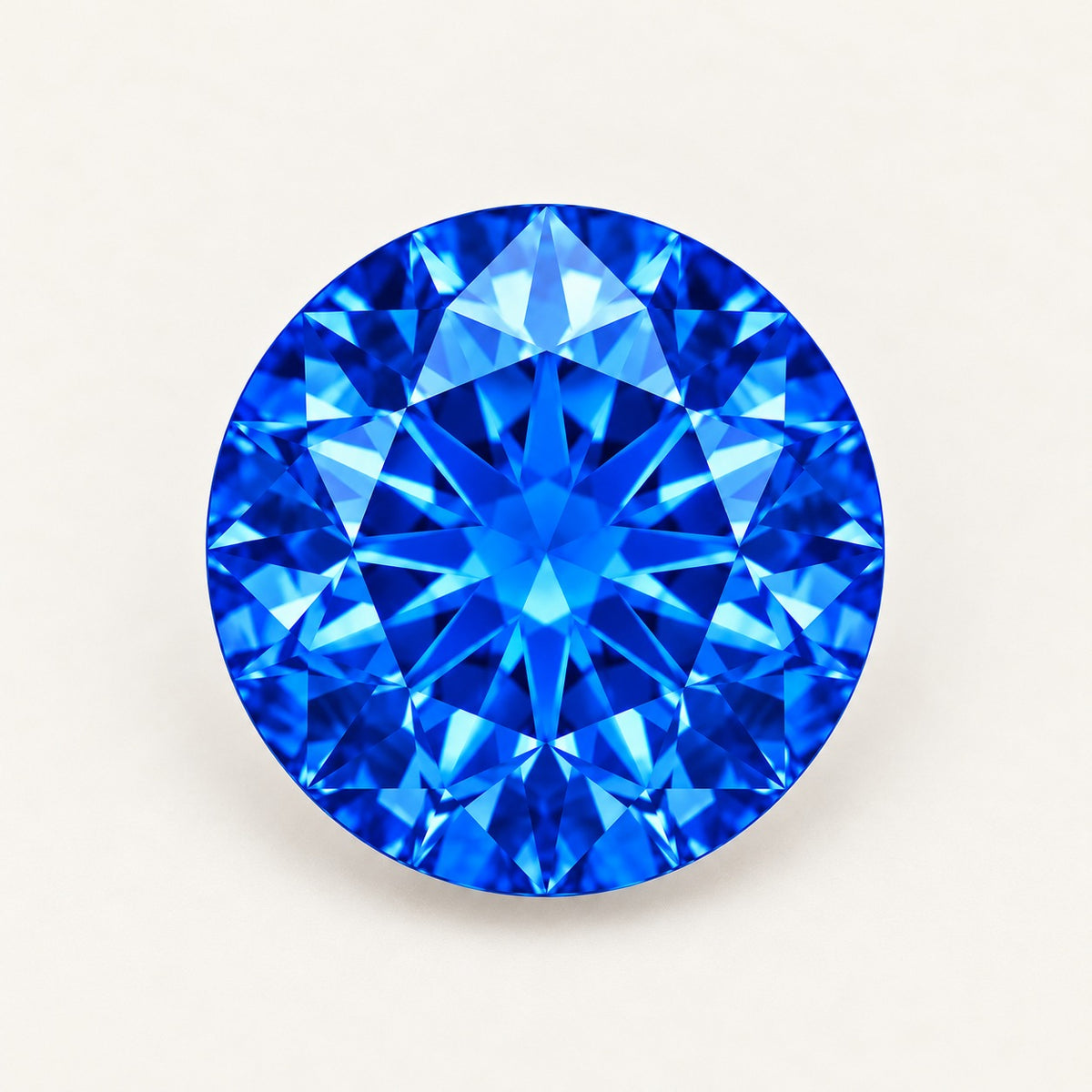 Cobalt blue lab-grown spinel, round cut