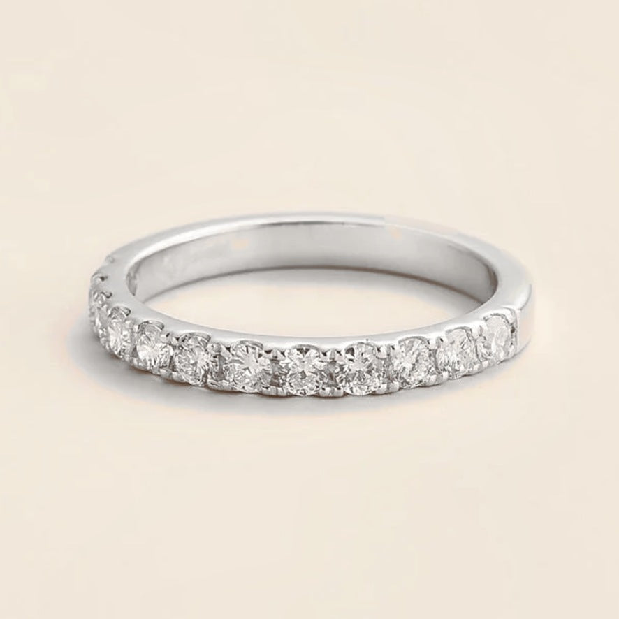 Salto Diamond Half Eternity White Gold Ring