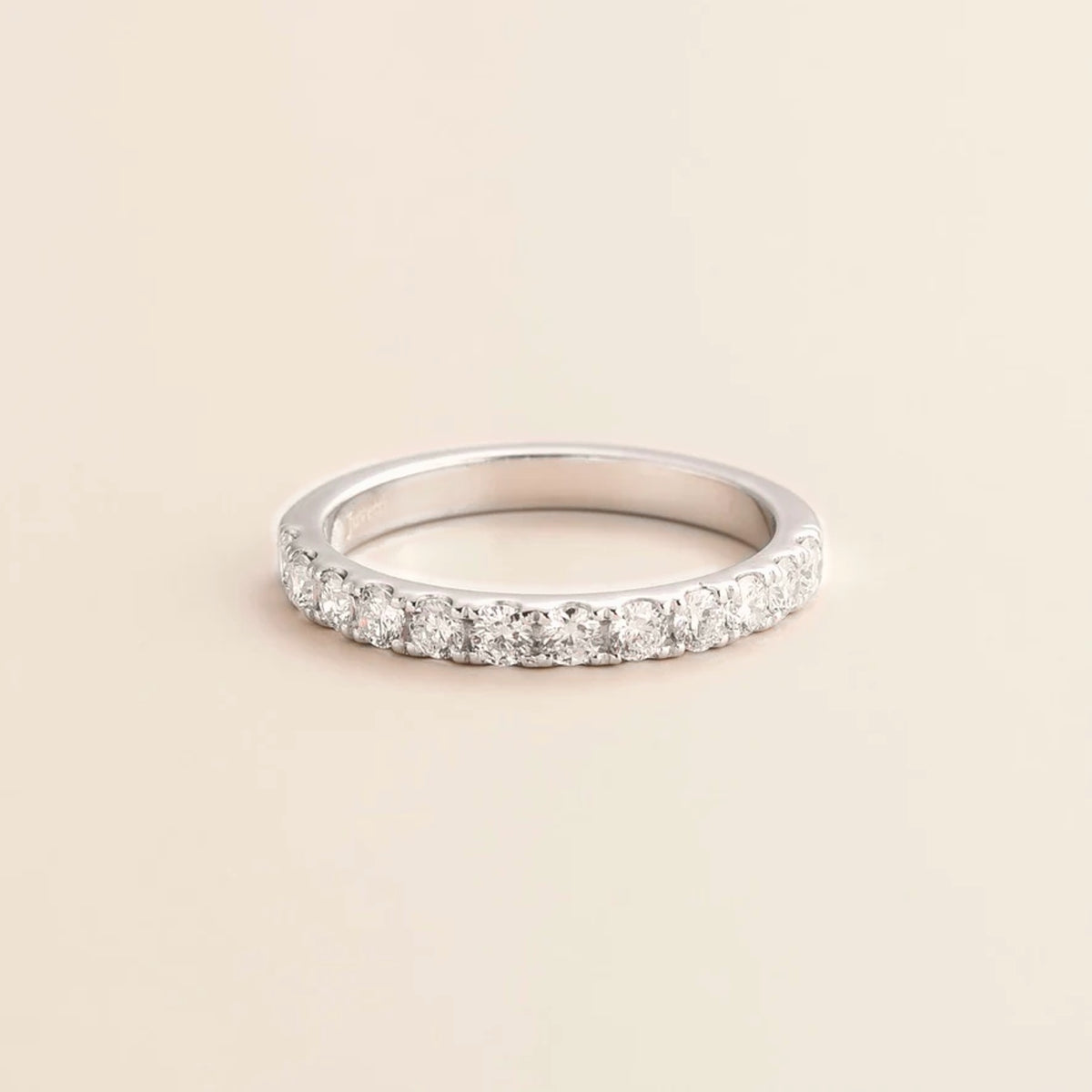 Salto diamond half eternity white gold ring