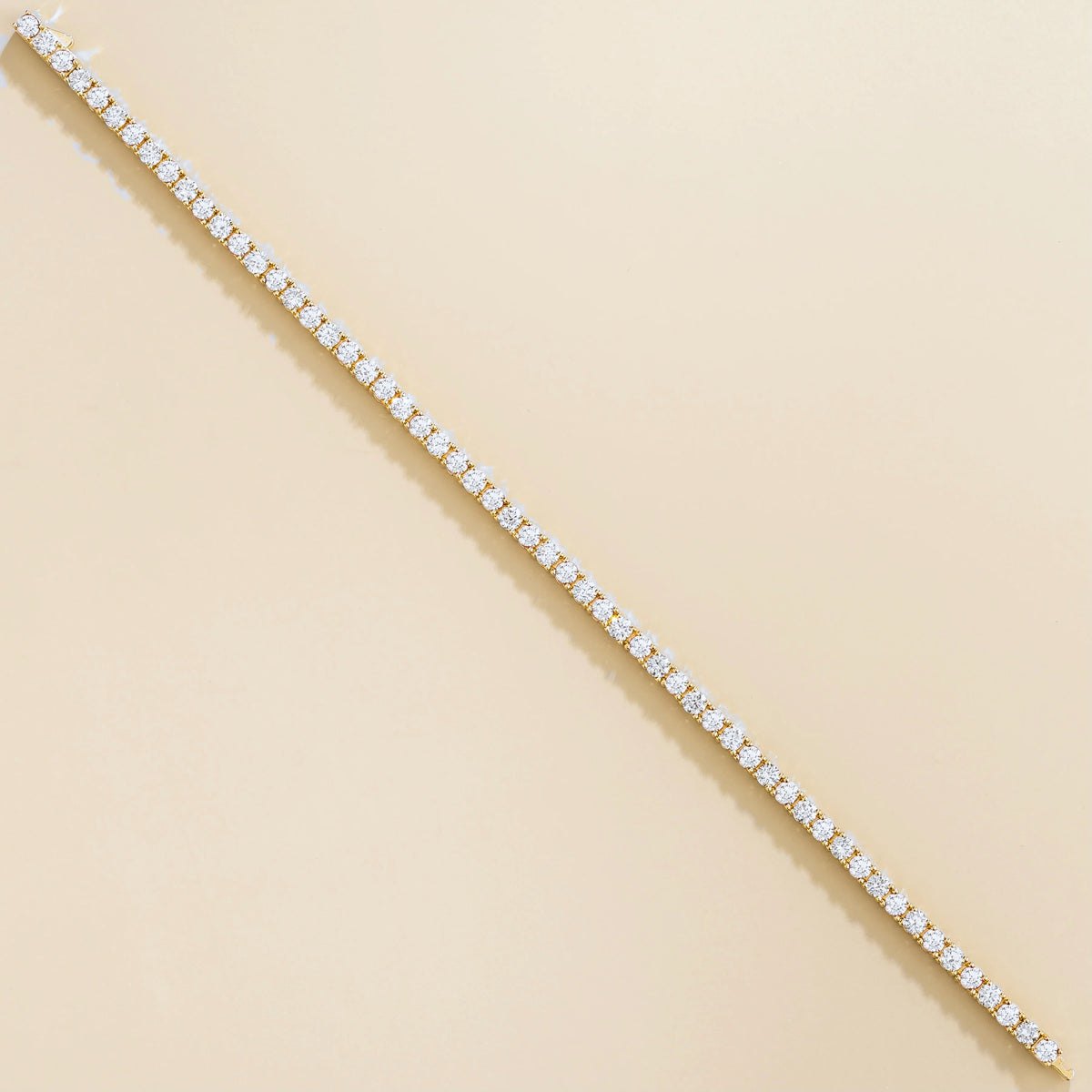 Stacy Diamond Tennis Bracelet in Gold – front view