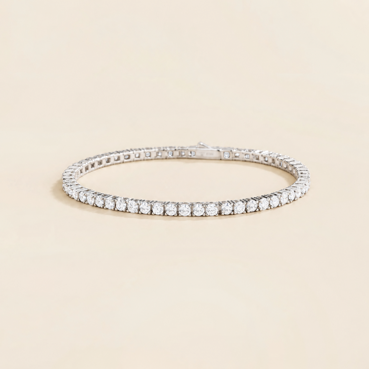 Stacy Diamond Tennis Bracelet in White Gold