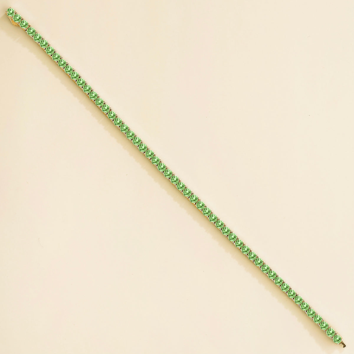 Stacy Green Sapphire Round Tennis Bracelet in Gold
