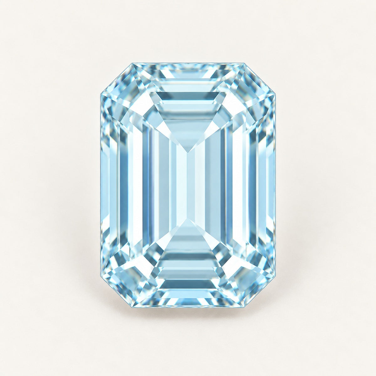 Ice blue lab-grown spinel, emerald cut