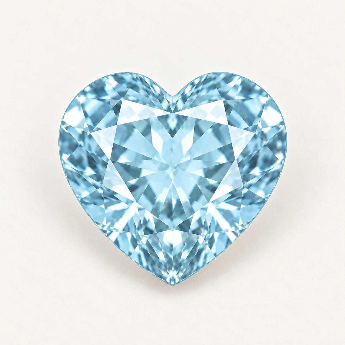 Ice blue lab-grown spinel, heart cut