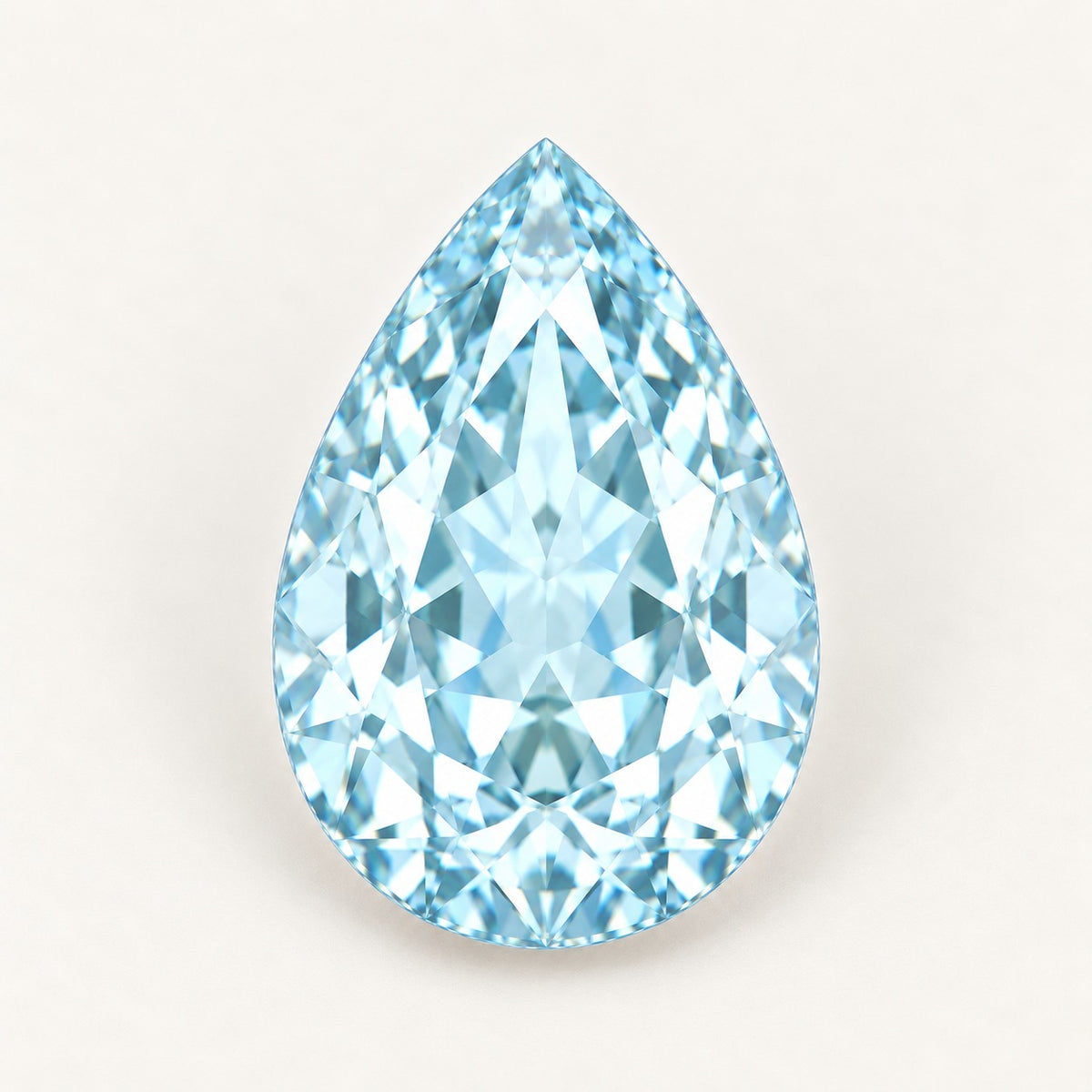 Ice blue lab-grown spinel, pear cut