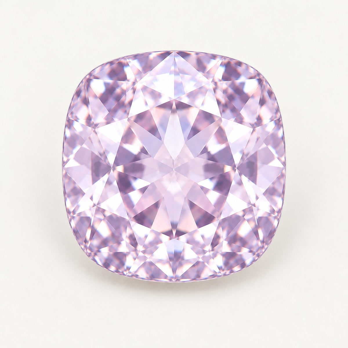 Lavender lab-grown spinel, cushion cut