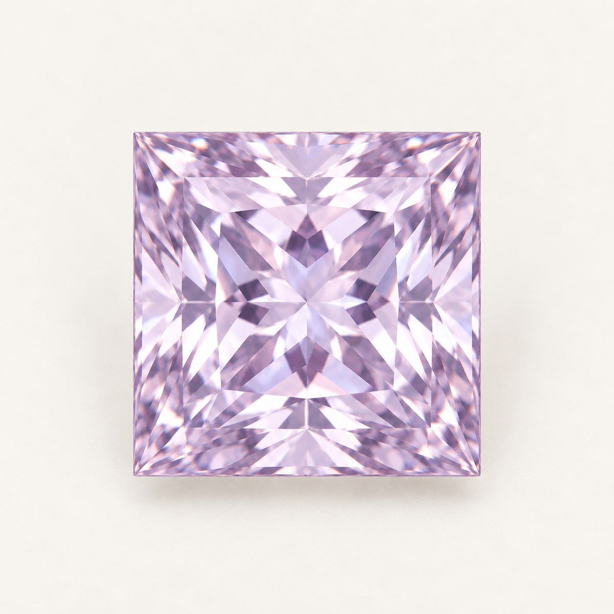 Lavender lab-grown spinel, princess cut