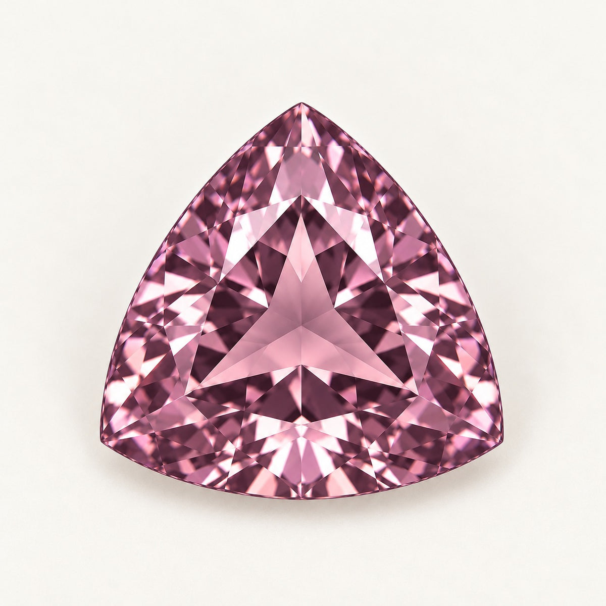 Mauve lab-grown spinel, trillion cut