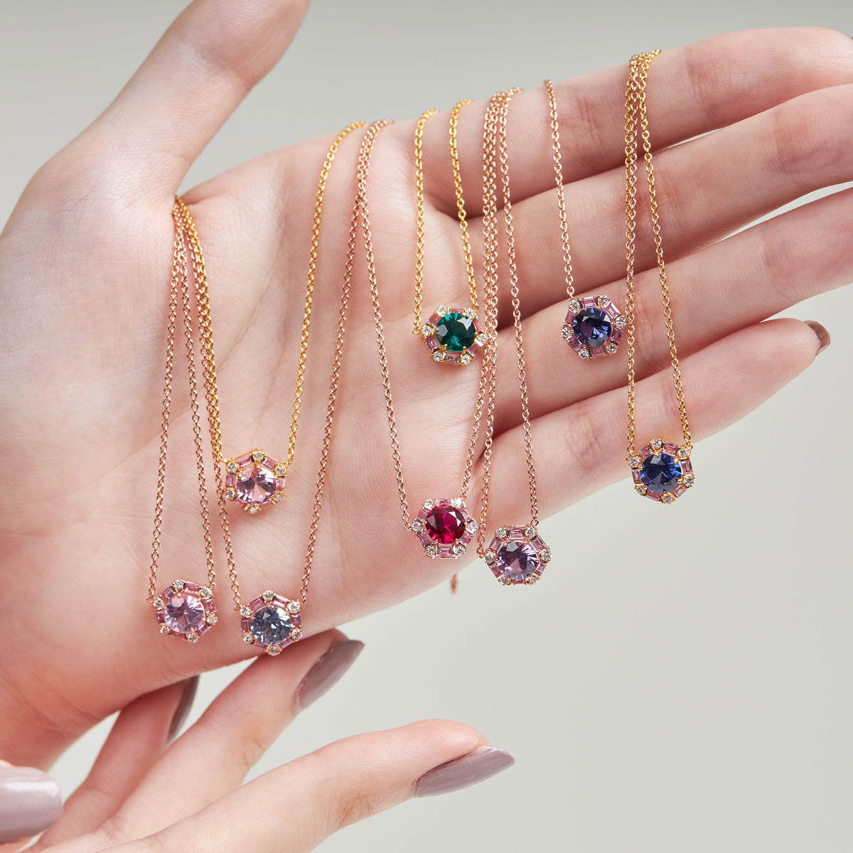 Melba Halo Pendant Necklace – lifestyle