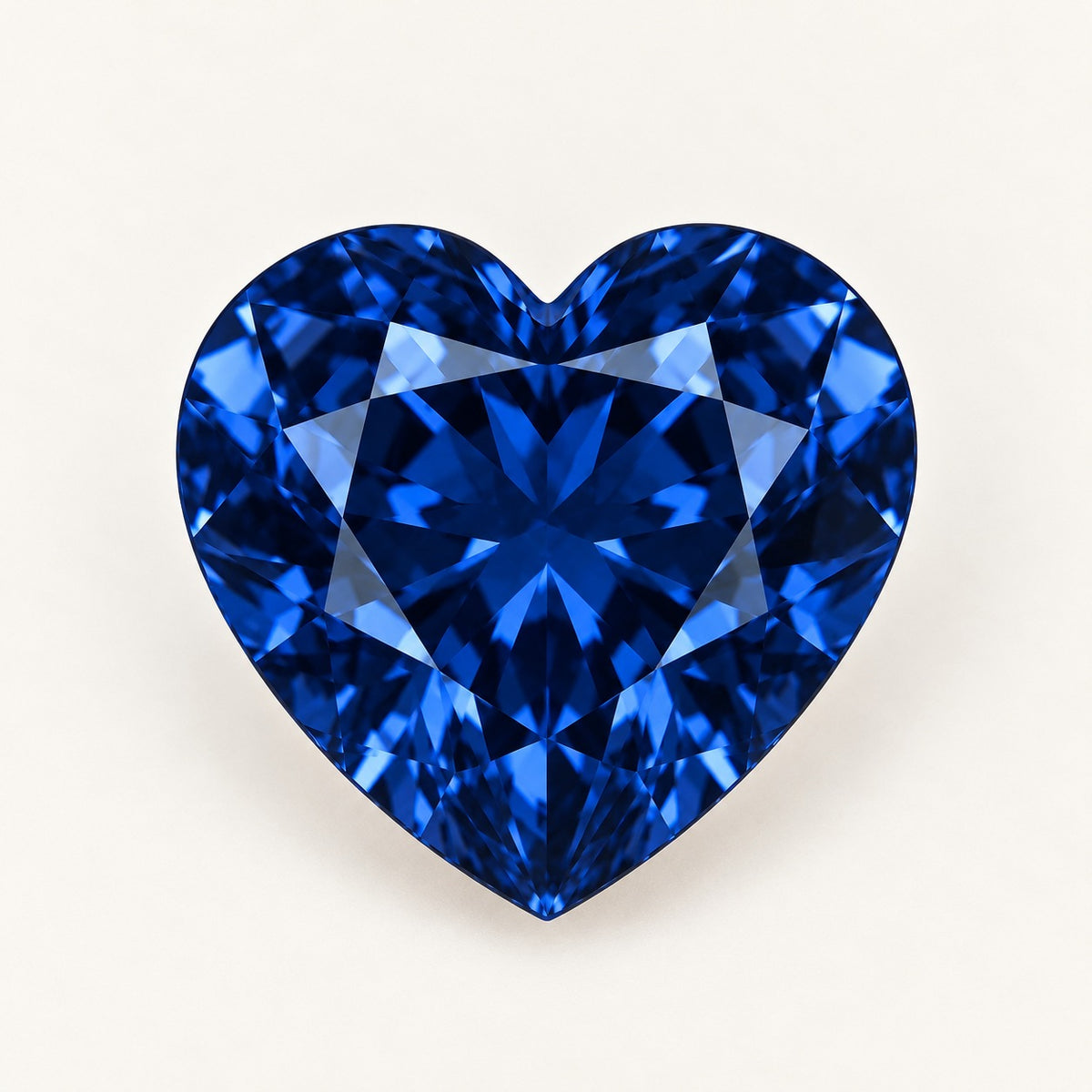Navy blue lab-grown spinel, heart cut