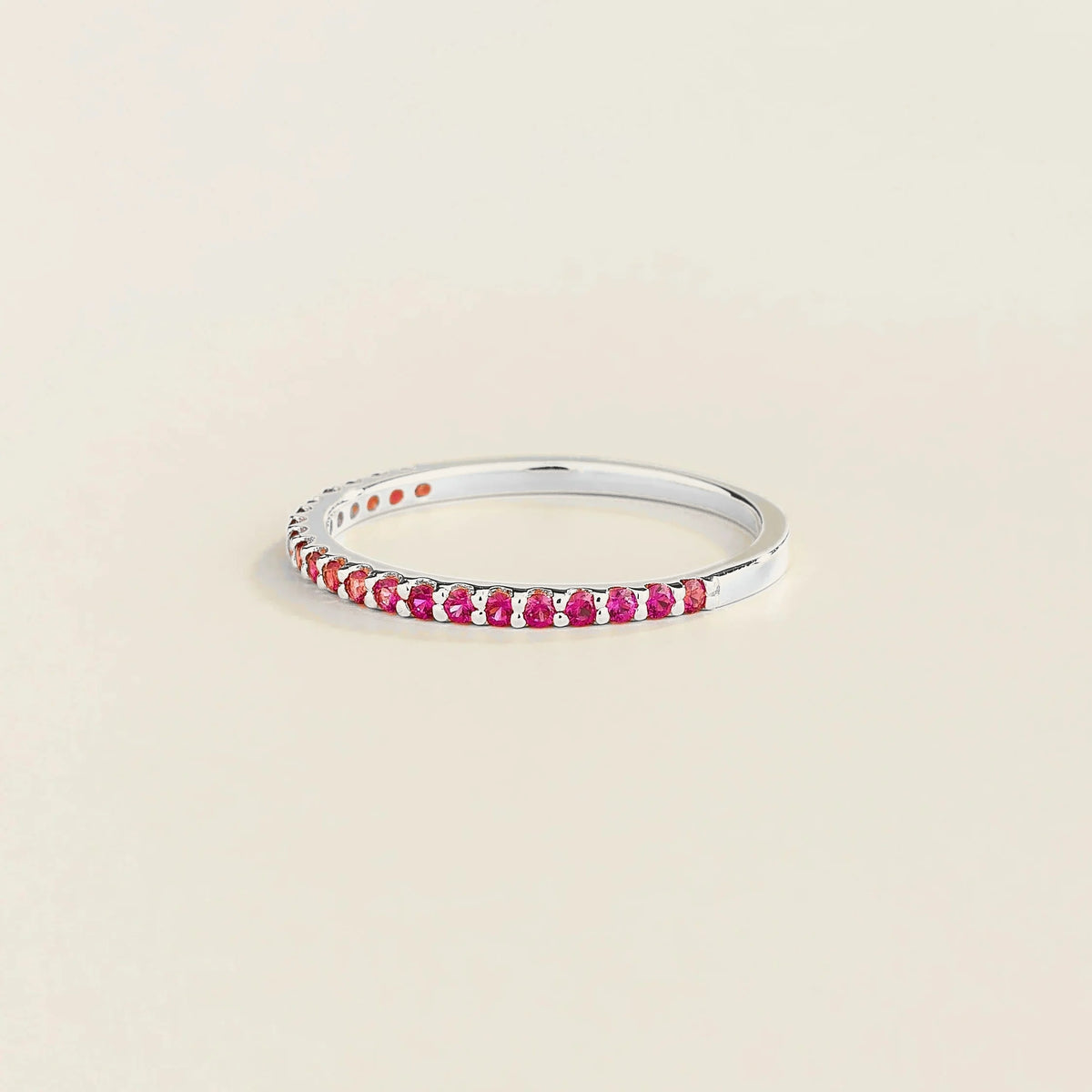 Stacy Design White Gold Ring with Ruby Accents – Juvetti UK