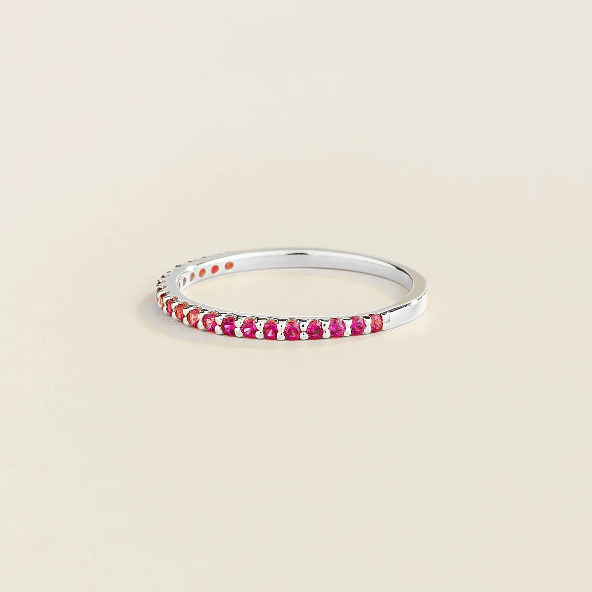 Stacy Design White Gold Ring with Ruby Accents – Juvetti UK
