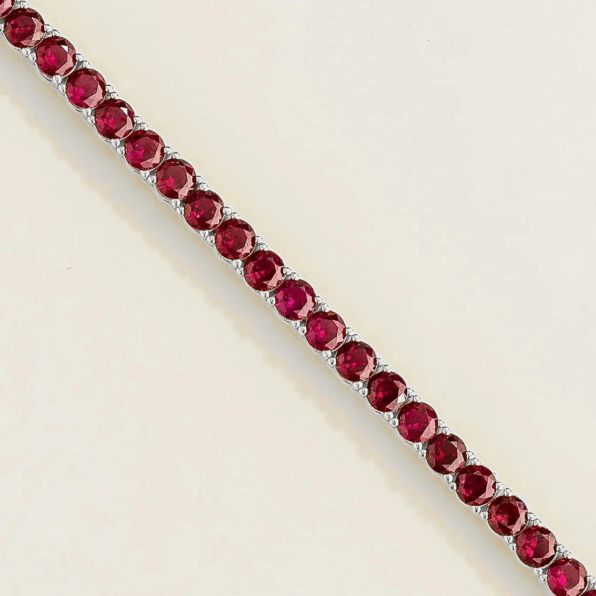 Ruby Bracelet Stacy White Gold Tennis Bracelet Set With Ruby