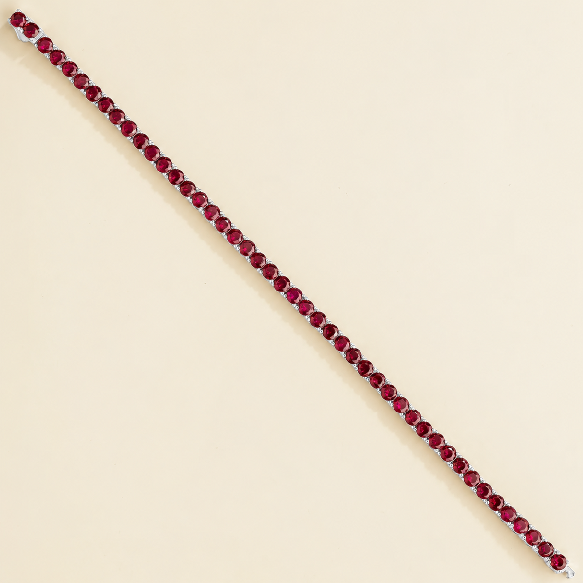 Ruby Bracelet Stacy White Gold Tennis Bracelet Set With Ruby
